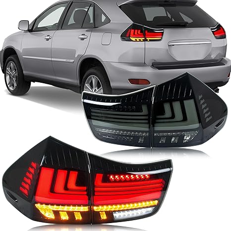 HCMOTION LED Tail Lights For Lexus RX 2003-2009 RX330 RX350 RX400h Start UP Animation