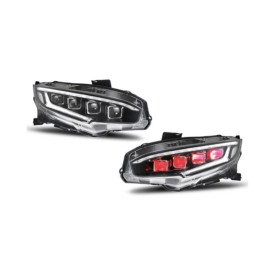 HCMOTION New Headlamp for 2016-2021 Honda Civic Sedan Hatchback