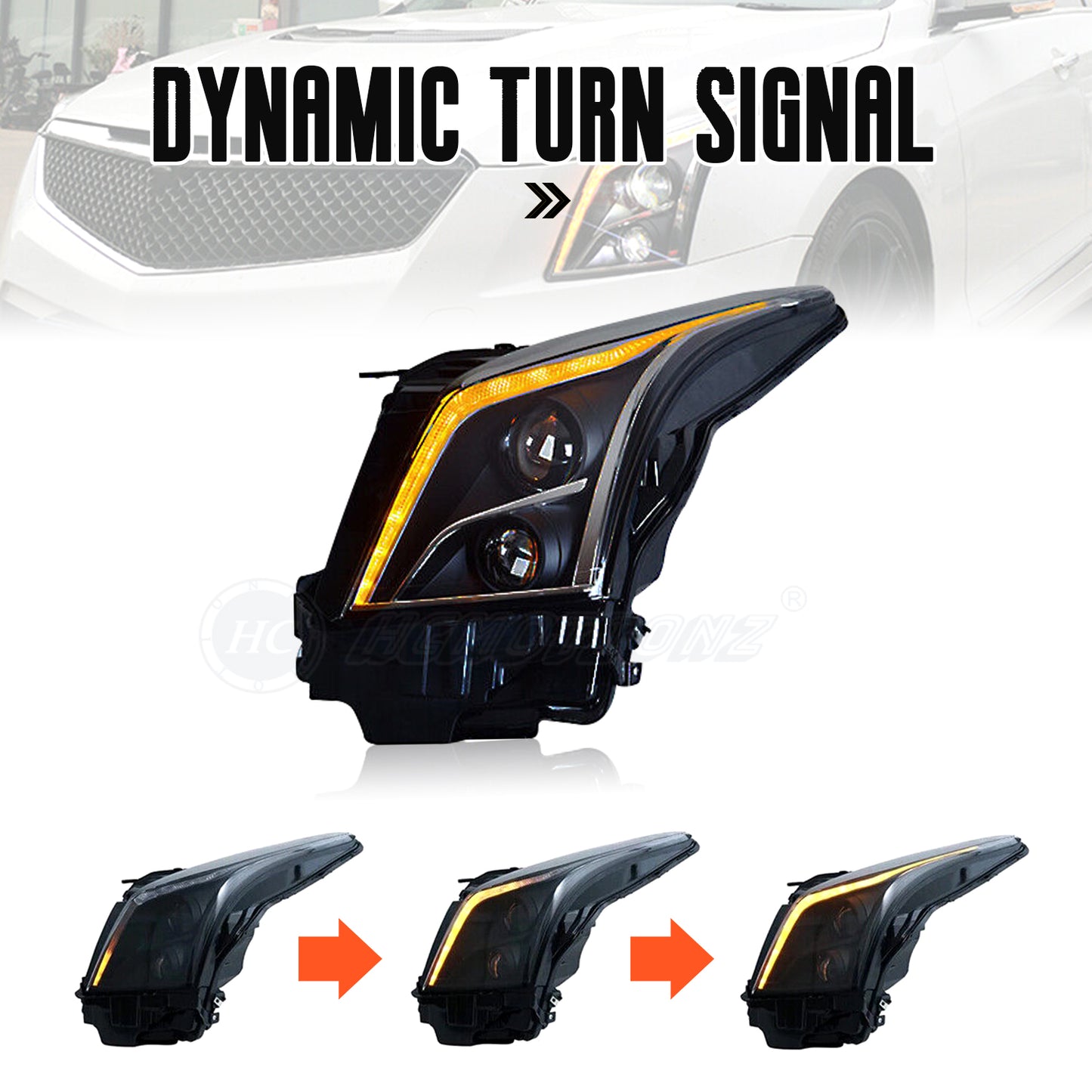 HCMOTION LED Headlights for Cadillac ATS ATS-L 2013-2019