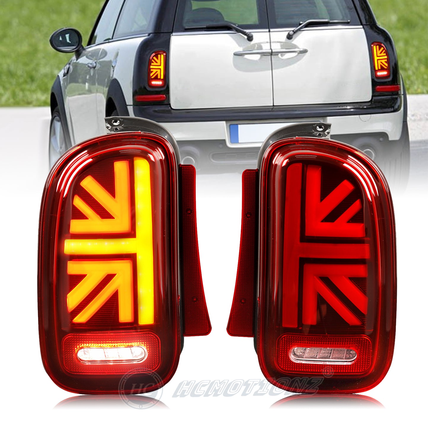 HCMOTION LED Tail Lights For BMW Mini R55 2007-2014 Sequential Turn Signal DRL Start up Animation Car Back Lamps