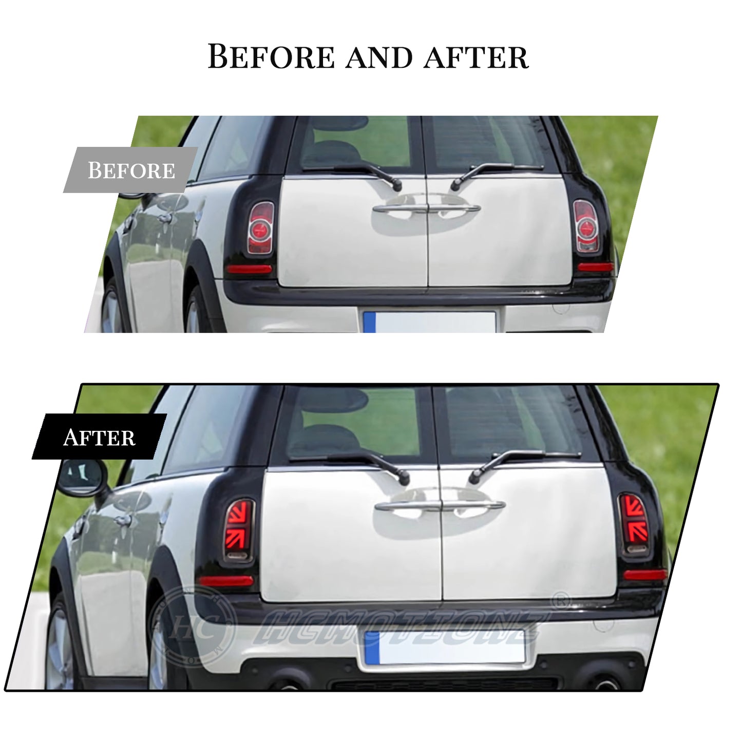HCMOTION LED Tail Lights For BMW Mini R55 2007-2014 Sequential Turn Signal DRL Start up Animation Car Back Lamps