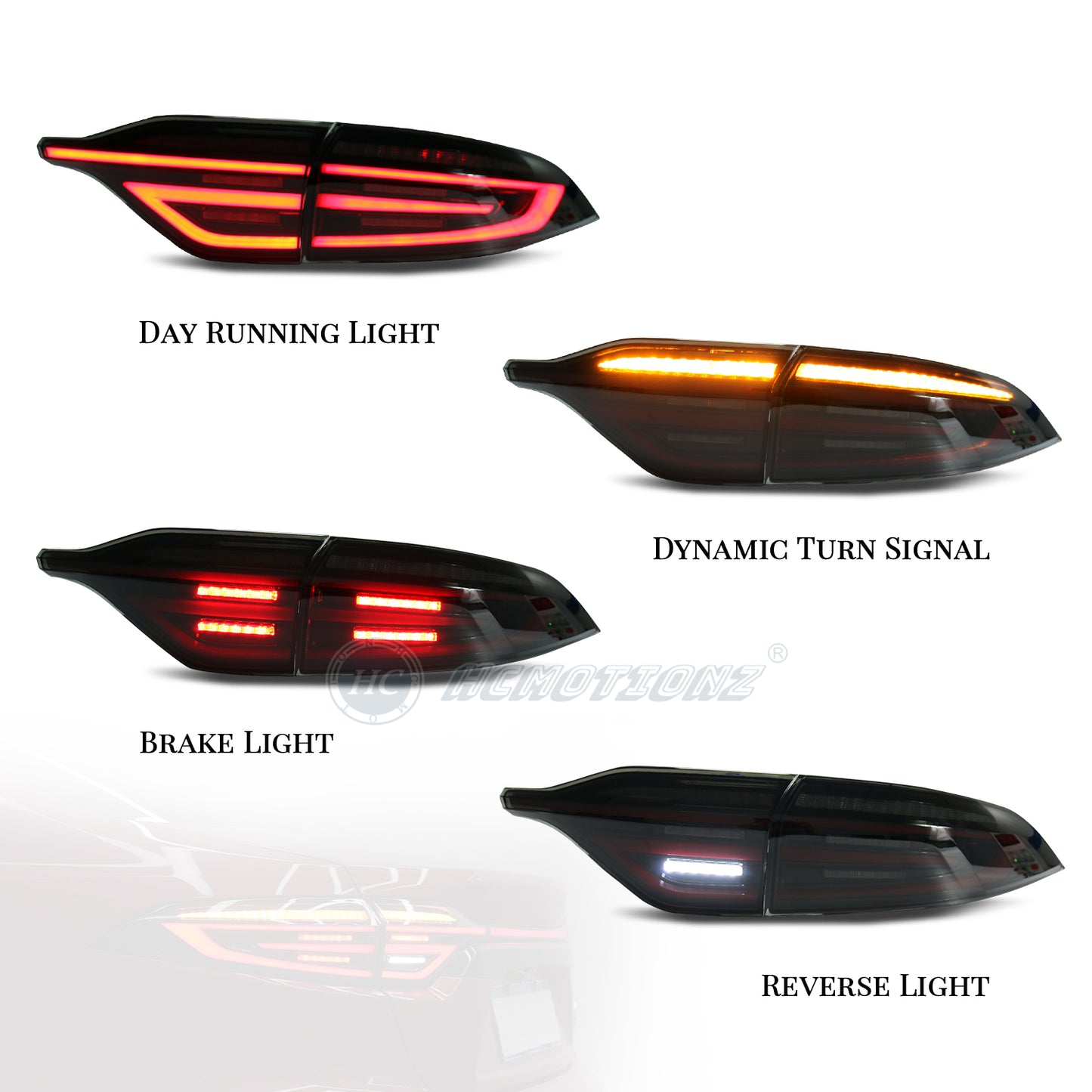 HCMOTION Taillights Fit/For Toyota US Corolla 2020-2024
