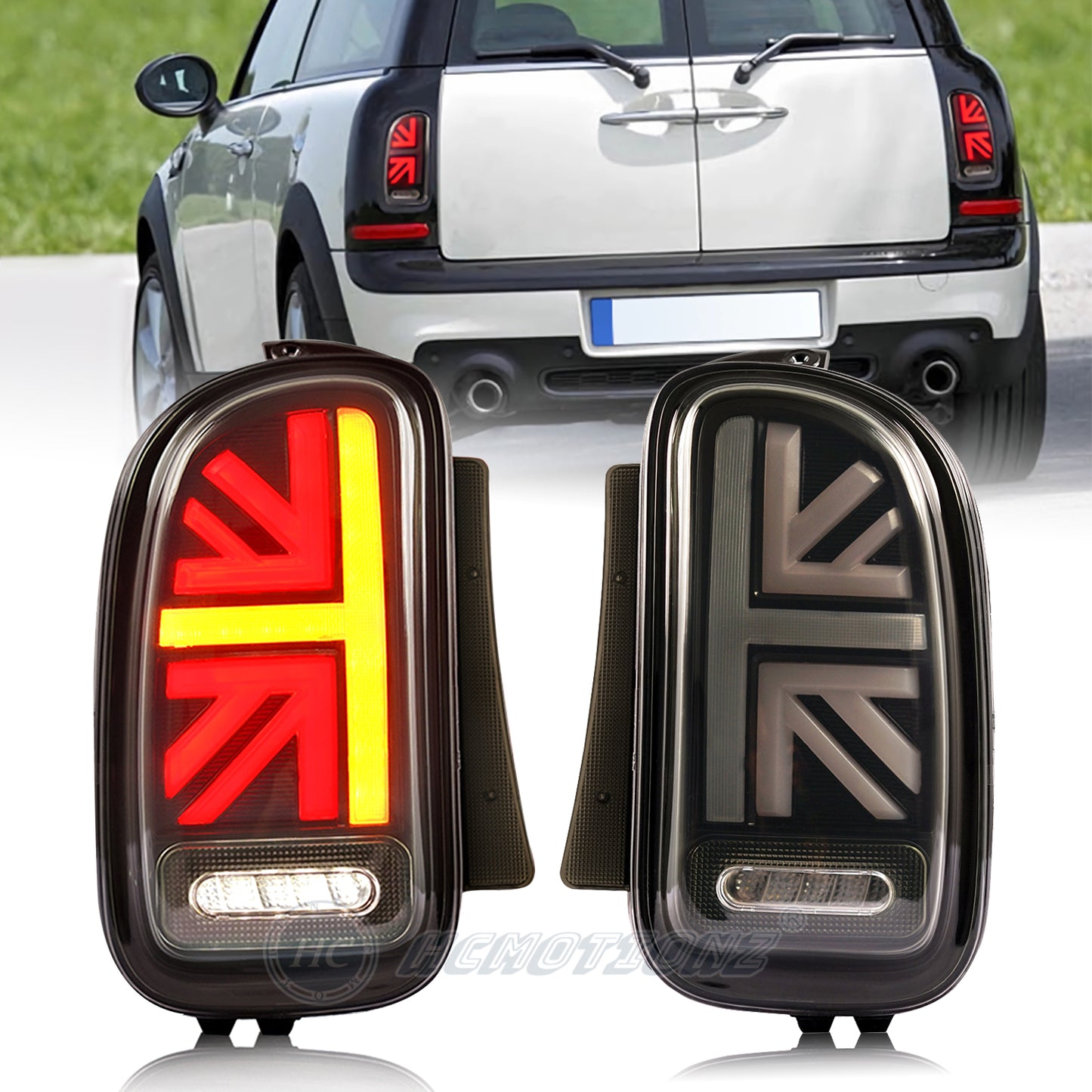 HCMOTION LED Tail Lights For BMW Mini R55 2007-2014 Sequential Turn Signal DRL Start up Animation Car Back Lamps