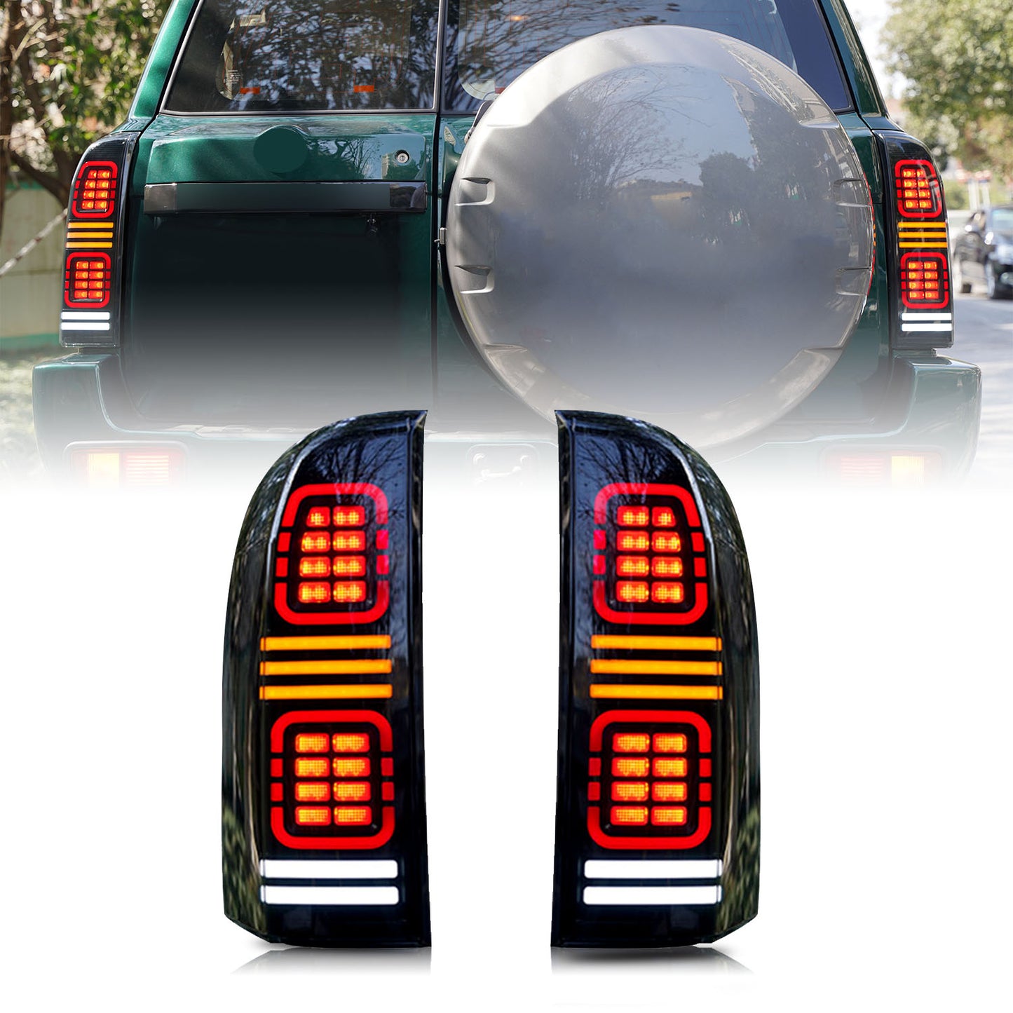 HCMOTIONZ Led Tail Lights For Nissan Patrol 5th Gen 2005-2022 Start UP Animation