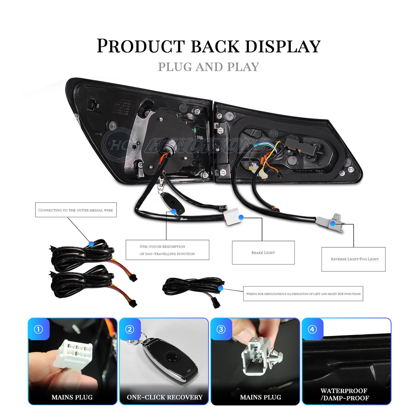 HCMOTION LED RGB Tail Light For Lexus IS250 IS350 ISF 2006-2013