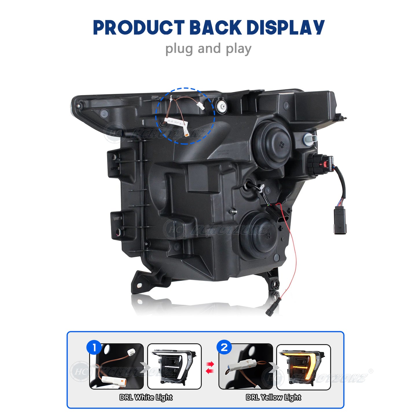 HCMOTIONZ LED Headlights For Ford F150 2021-2024 High Quality Car Accessories Trendy New Design Front Lamp
