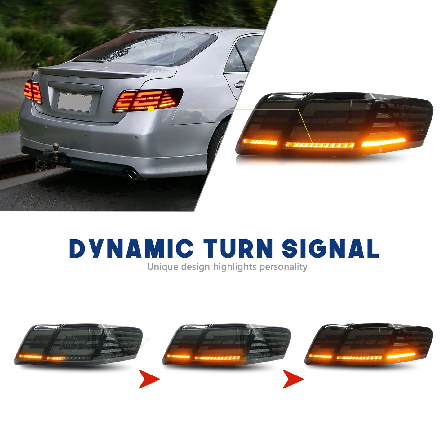 HCMOTION LED LED Tail Lights for Toyota Camry 2007-2011 USA Version Xv40 Aurion