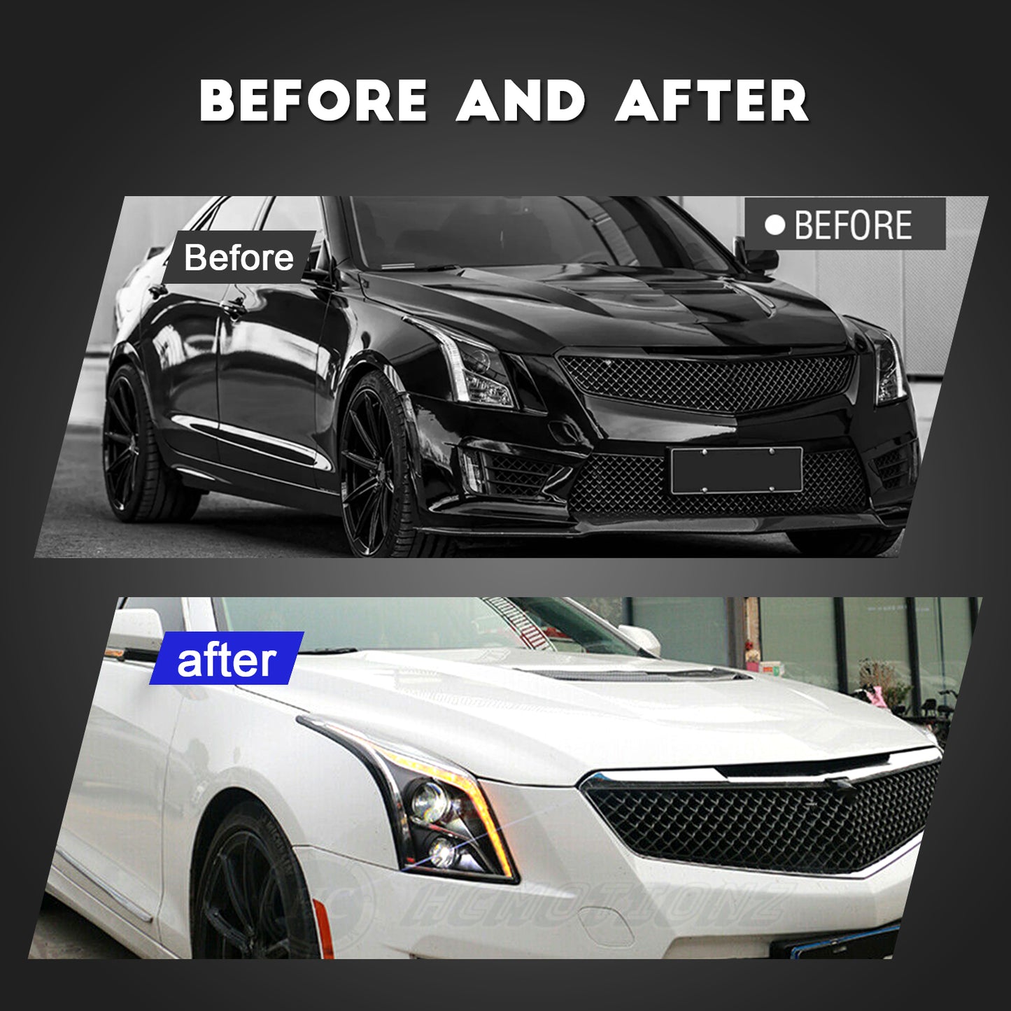 HCMOTION LED Headlights for Cadillac ATS ATS-L 2013-2019