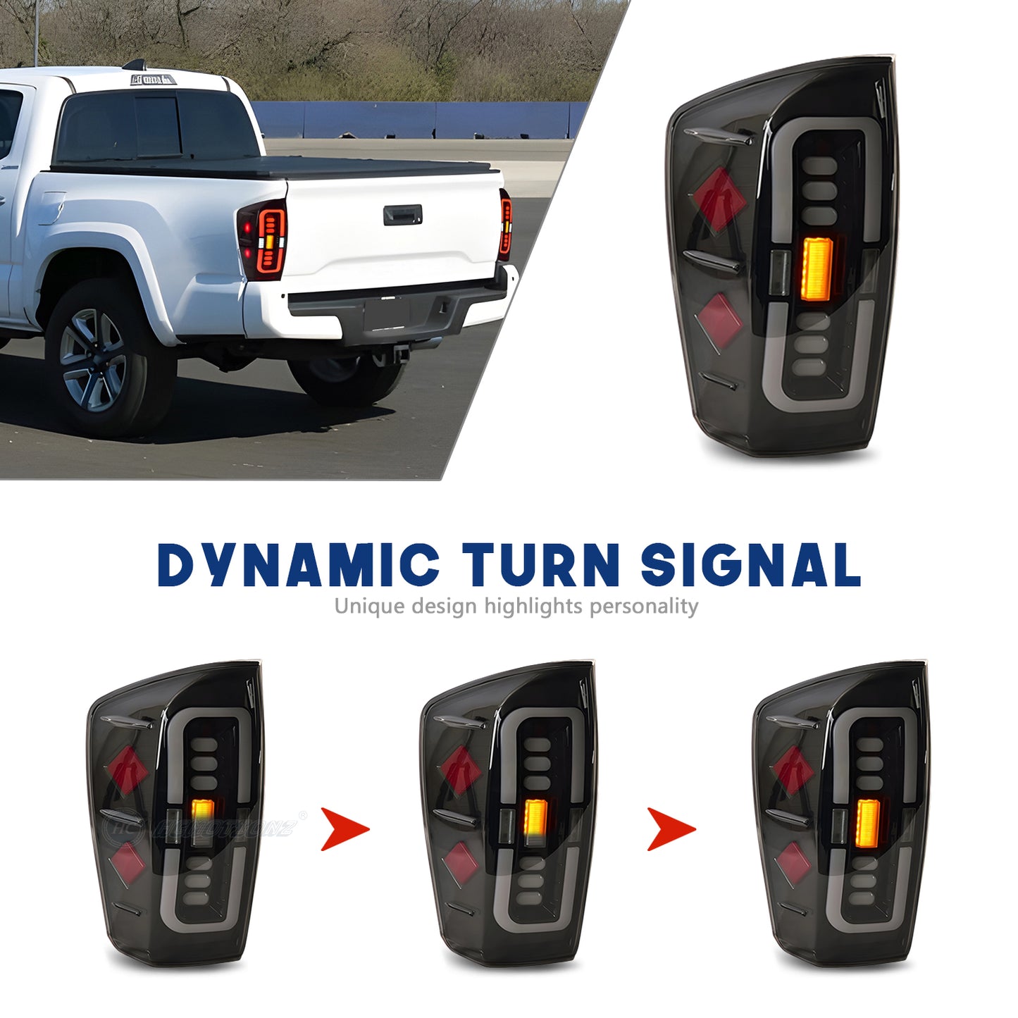 HCMOTION LED Tail Lights for Toyota Tacoma 2016-2022