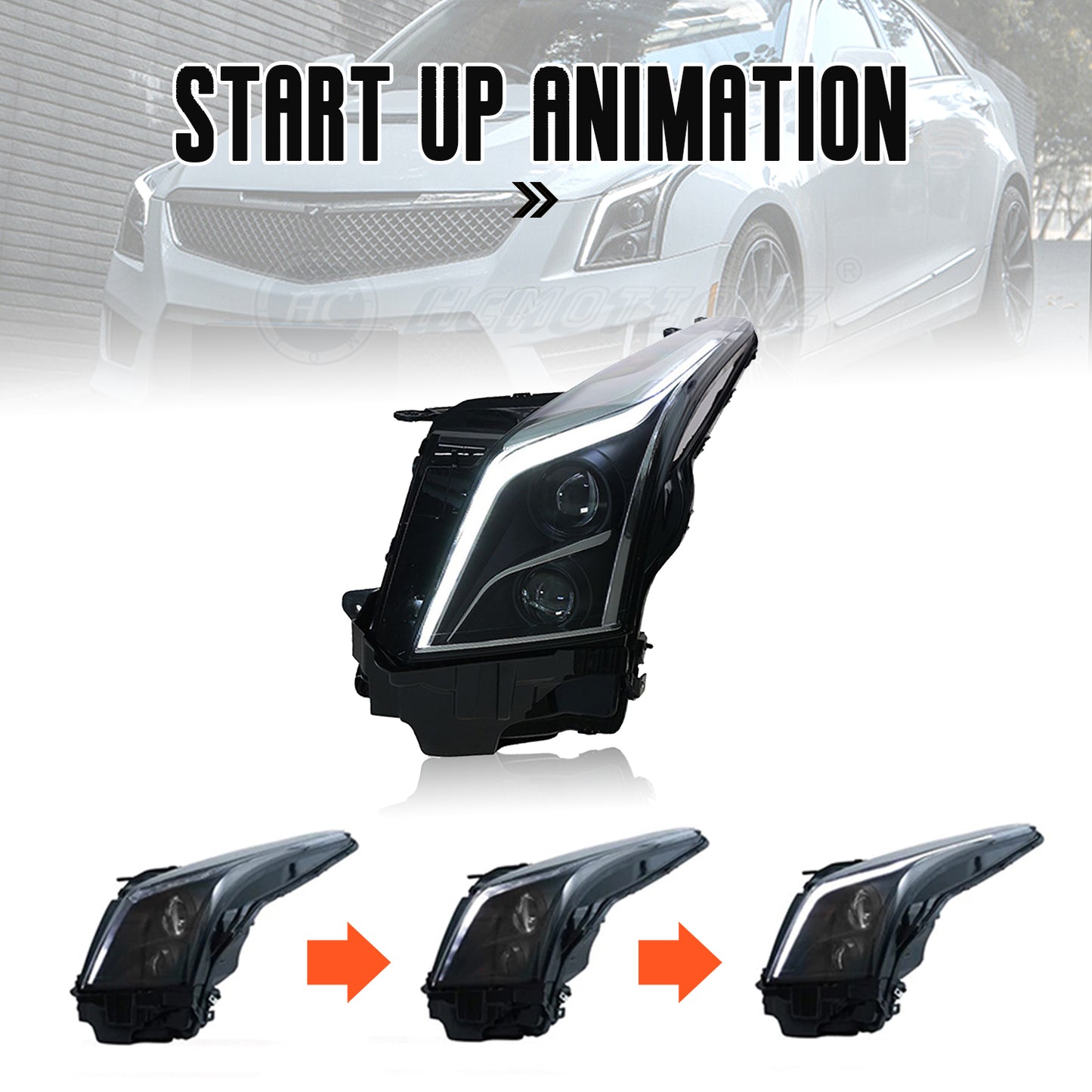 HCMOTION LED Headlights for Cadillac ATS ATS-L 2013-2019