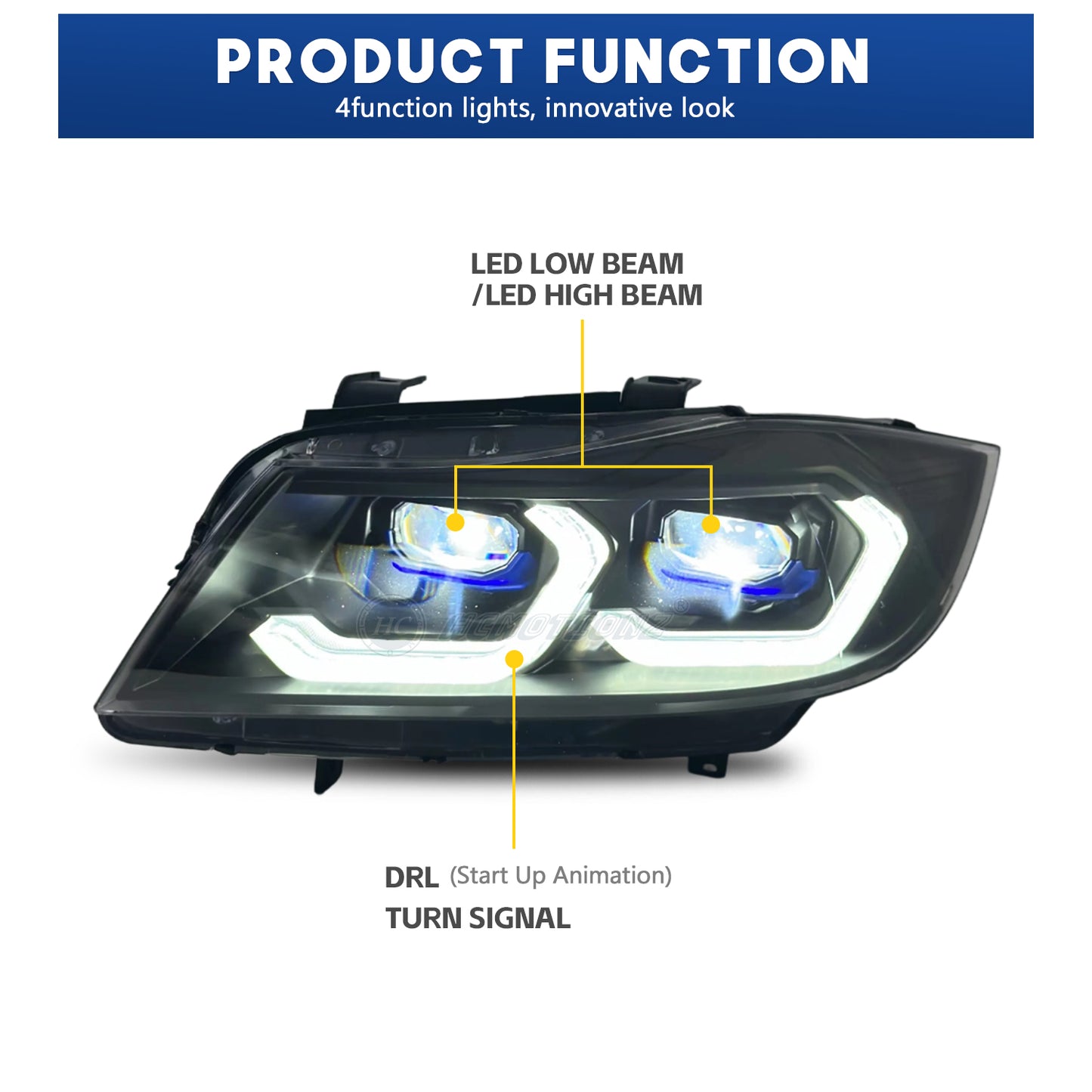 HCMOTION LED Laser Headlights for Bmw 3 Series Salgon 2005-2012