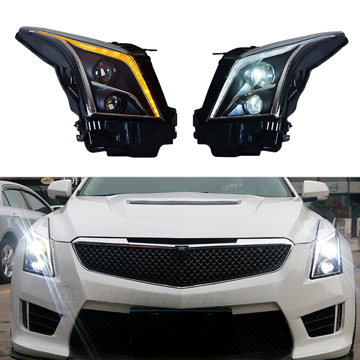 HCMOTION LED Headlights for Cadillac ATS ATS-L 2013-2019