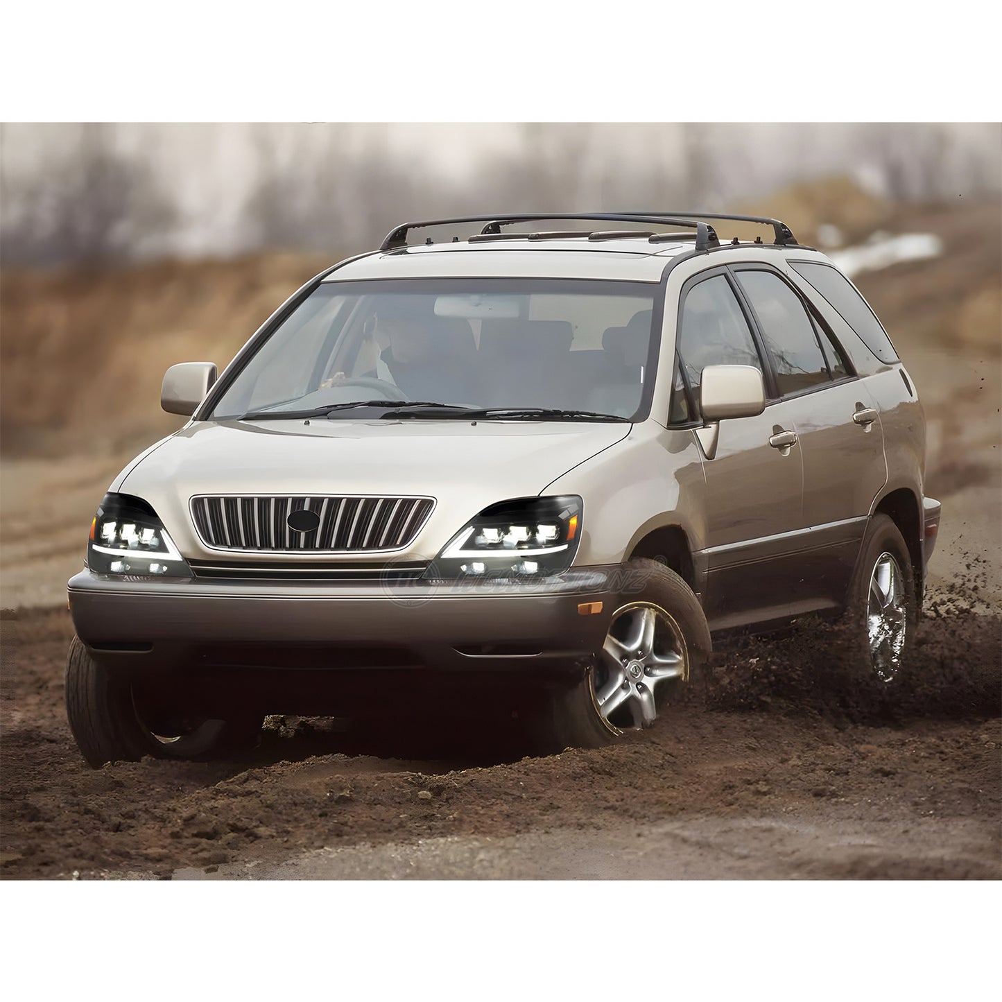 HCMOTION LED Headlights for Lexus RX330 RX350 RX400h 1998-2003 DRL Start UP Animation High Quality Continuous Front lights