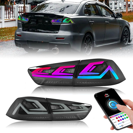HCMOTION RGB Tail Lights For Mitsubishi Lancer 2008-2017 EVO X