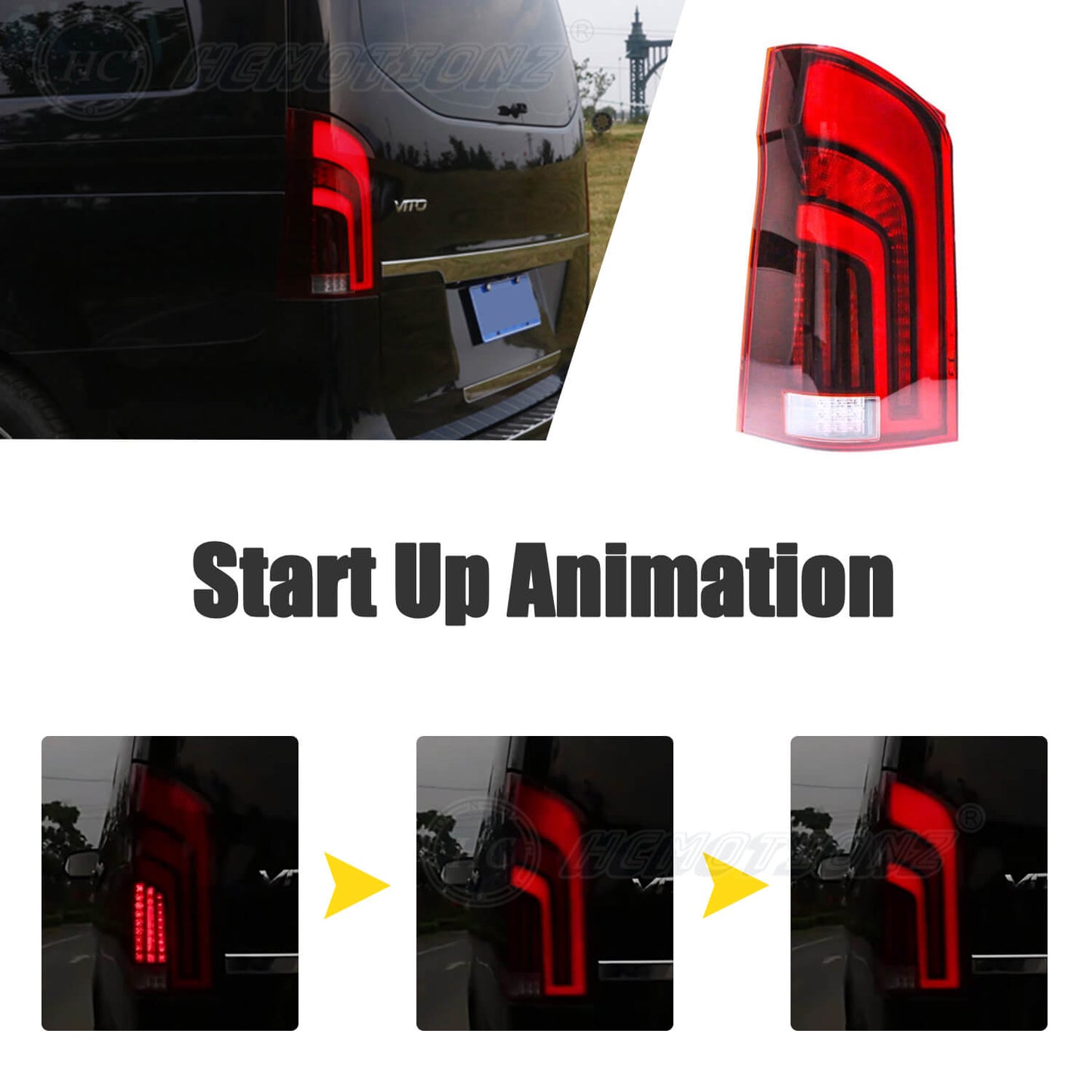 HCMOTION Tail Light For Mercedes VITO 2015-2019