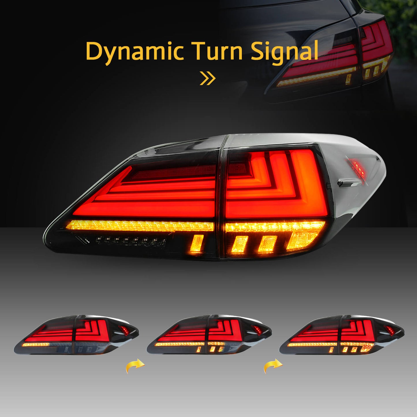 HCMOTION LED Tail Lights for Lexus RX350 RX450 RX270 2009-2015