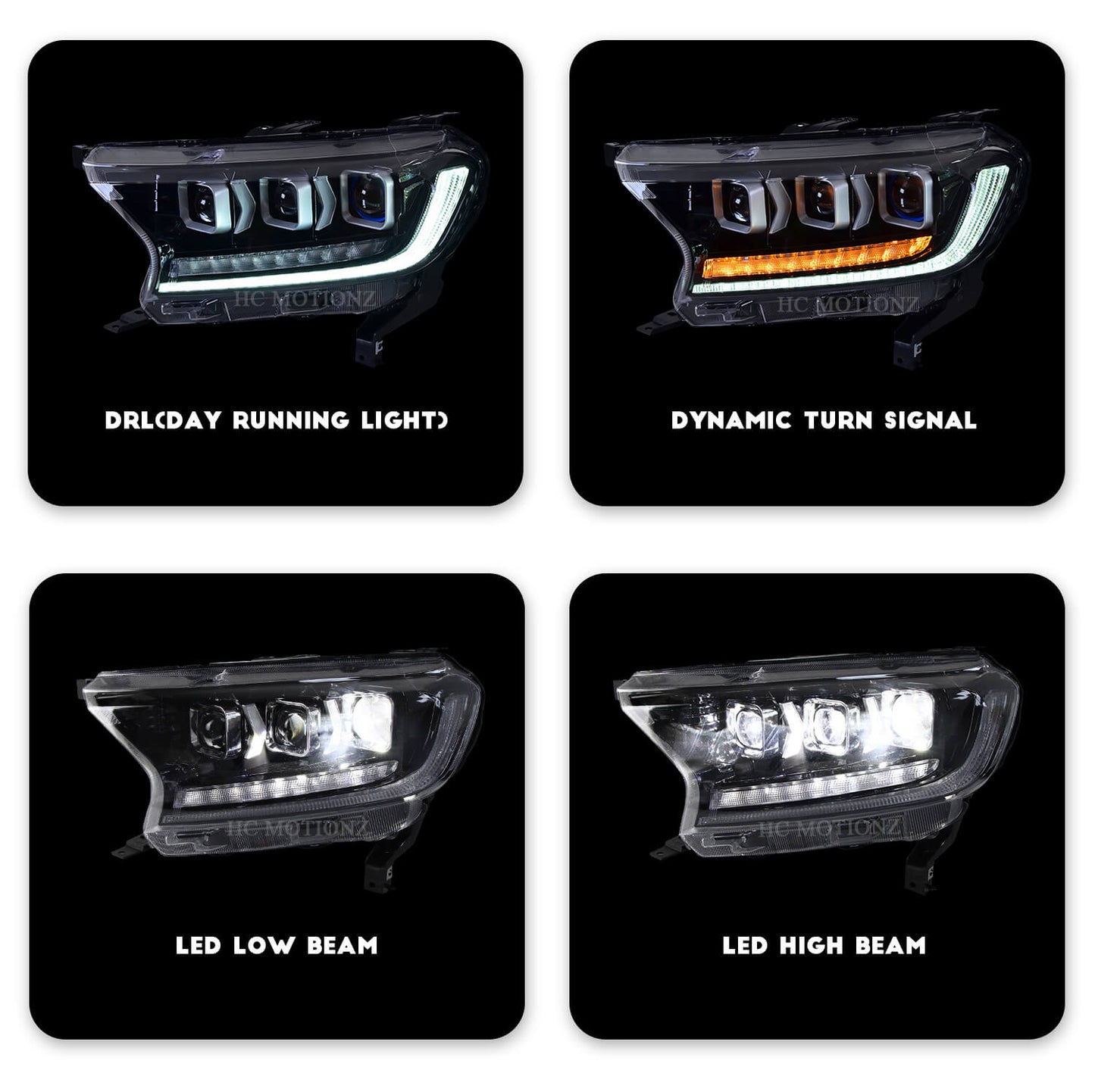 HCMOTION 2015-2020Headlights For Ford Ranger