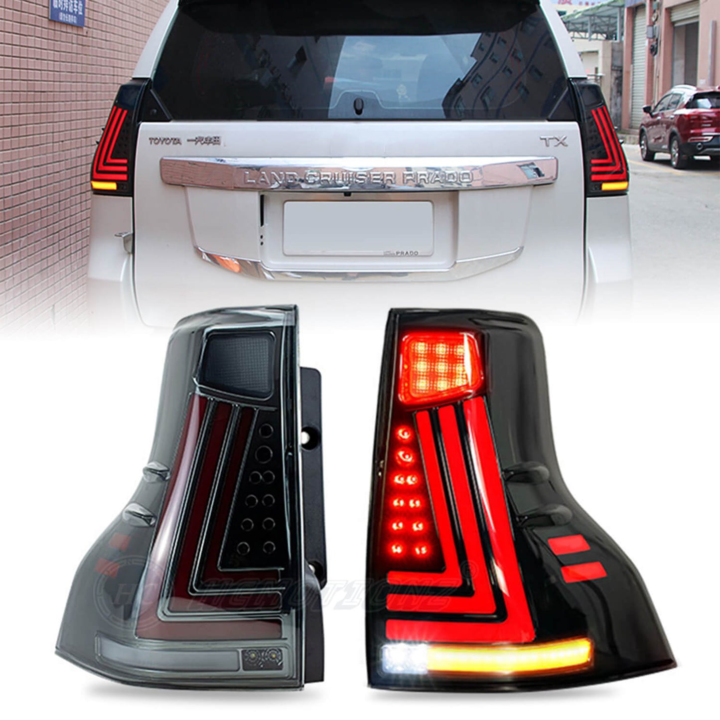 HCMOTION 2010-2021 LED Tail Lights For Toyota Land Cruiser Prado