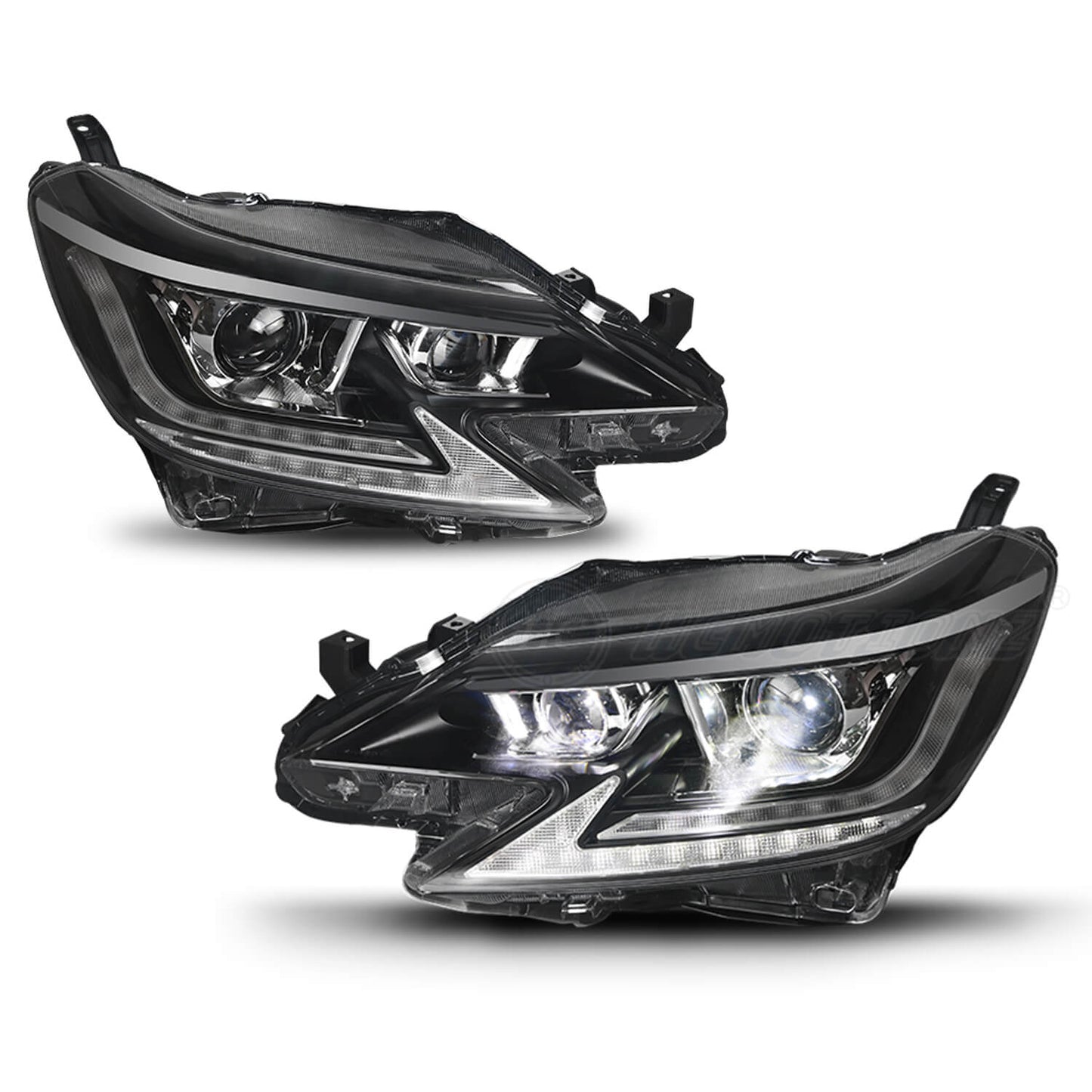 HCMOTION LED Headlights 14-19 For Toyota Mark X /Reiz