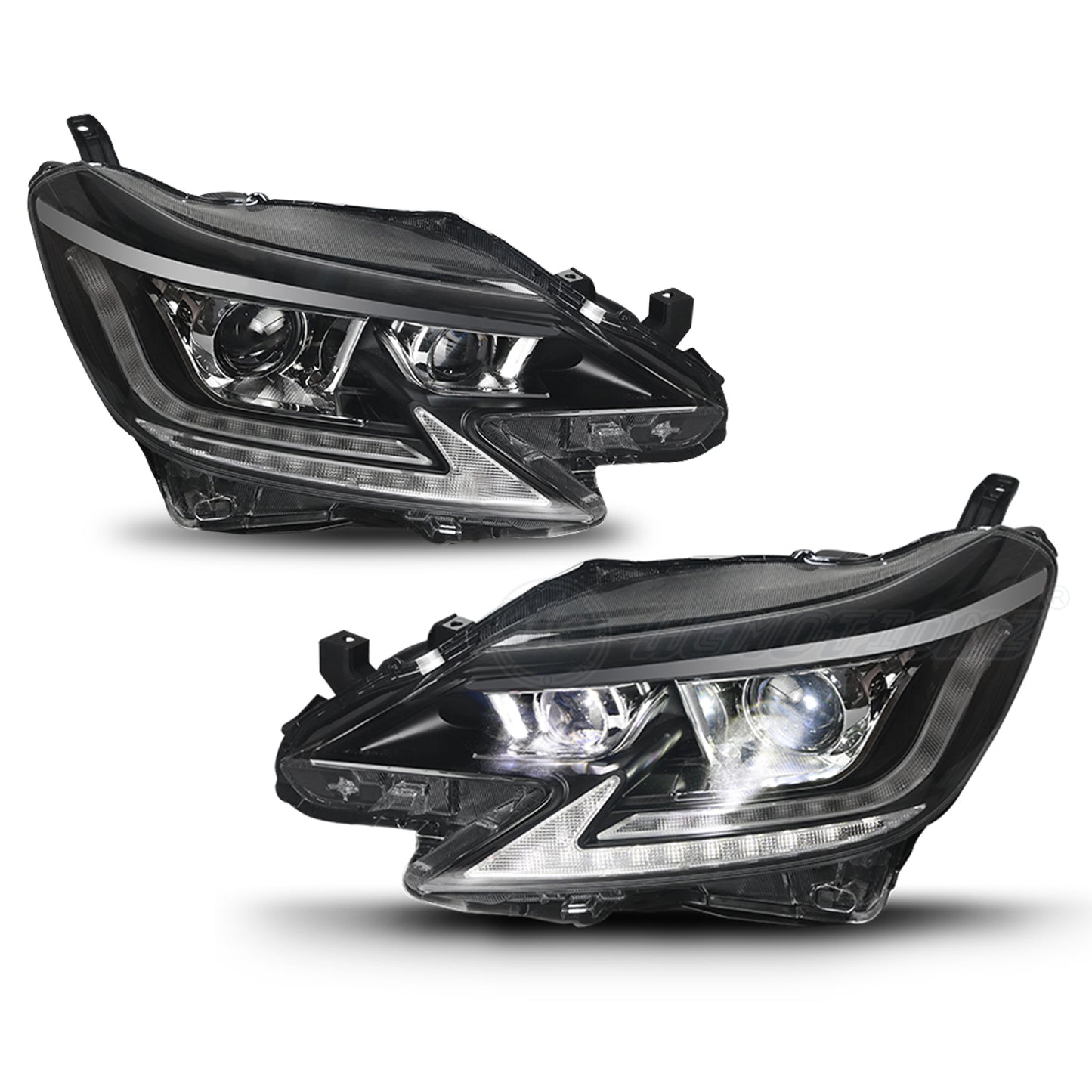 HCMOTION LED Headlights 14-19 For Toyota Mark X /Reiz