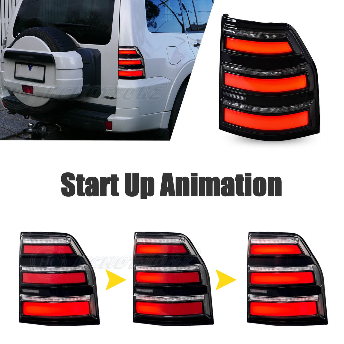 HCMOTION 2006-2021 LED Tail Lights For Mitsubishi Pajero