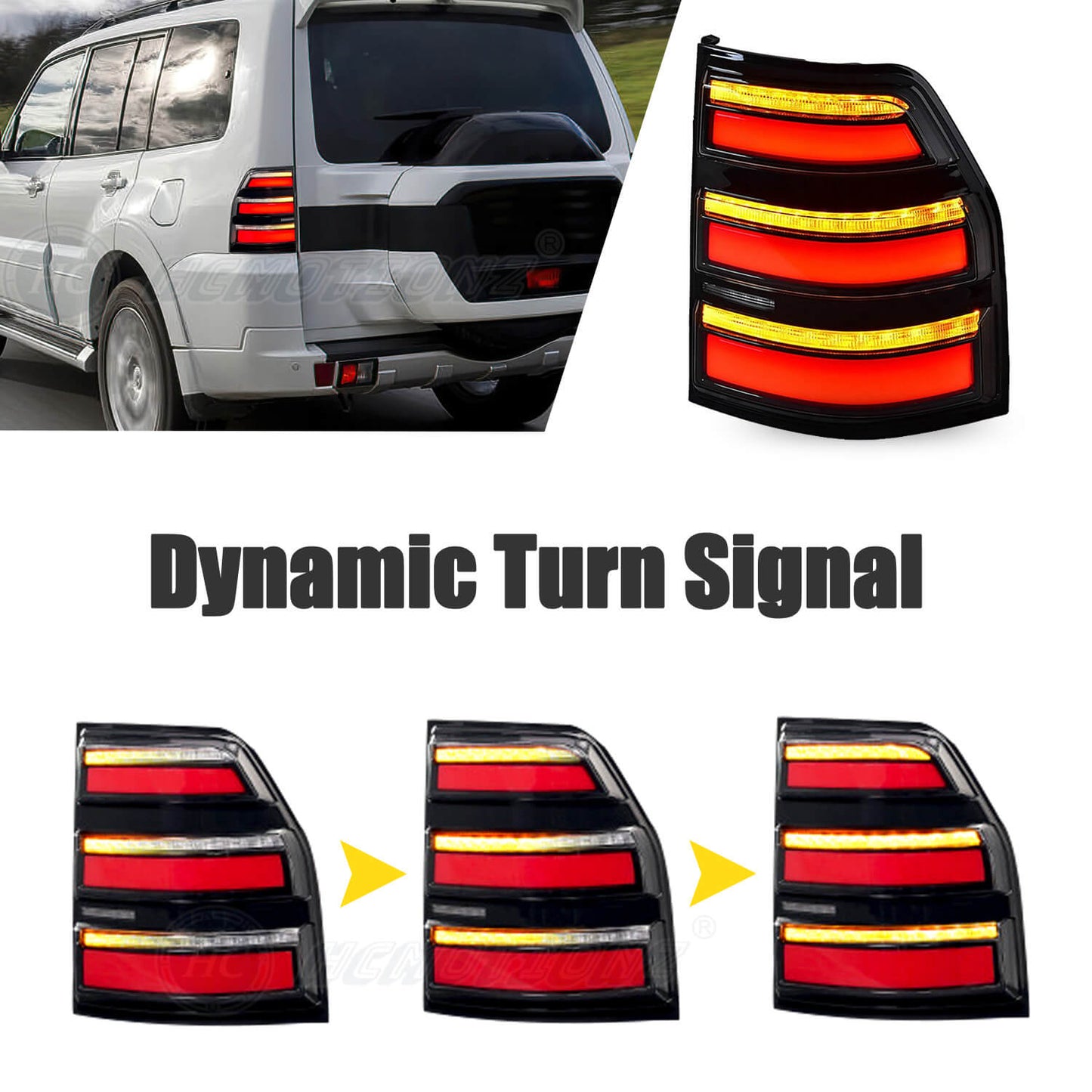 HCMOTION 2006-2021 LED Tail Lights For Mitsubishi Pajero