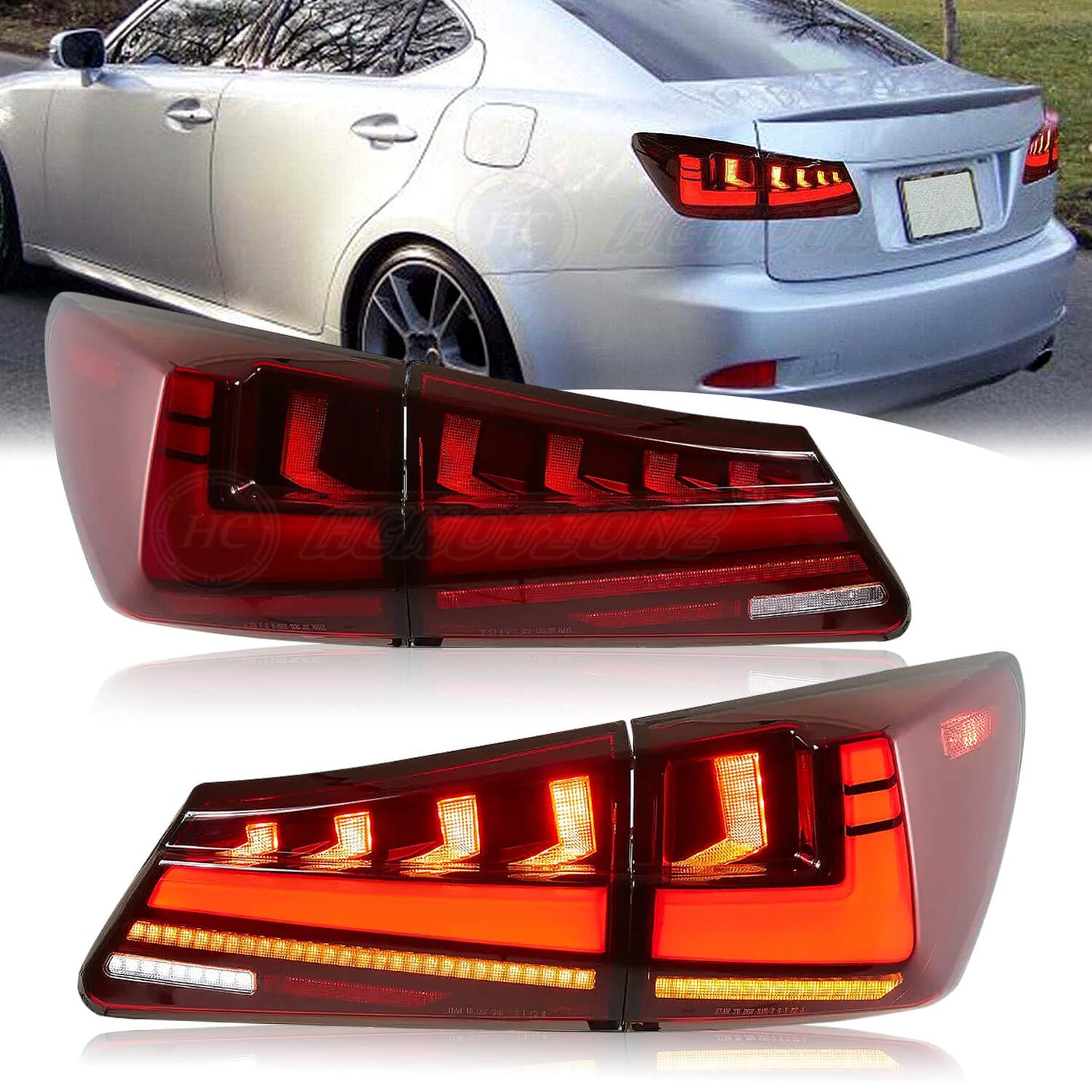 HCMOTION LED Tail Light For Lexus IS250 IS350 ISF 2006-2013
