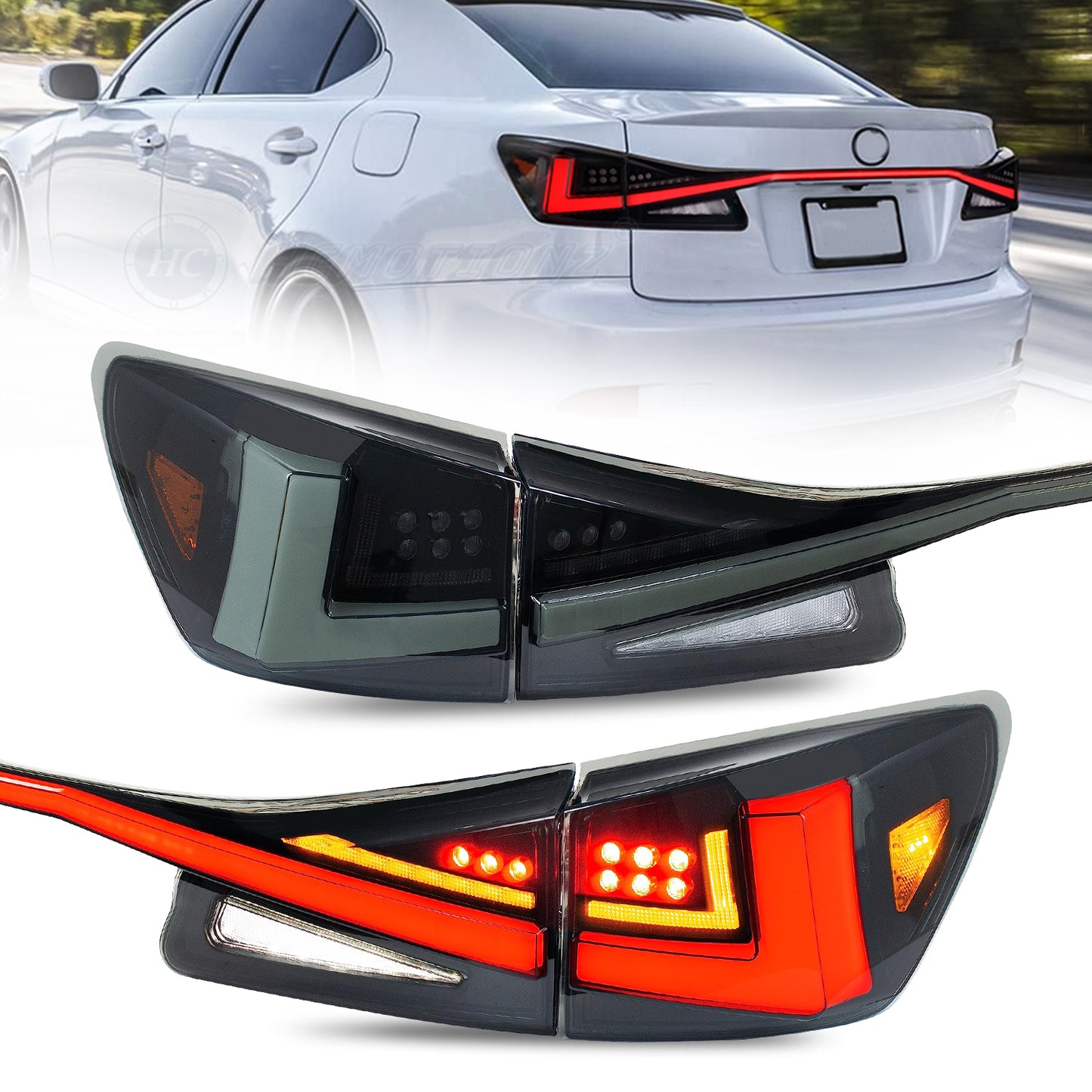 HCMOTION LED Tail Light For Lexus IS250 IS350 ISF 2006-2013