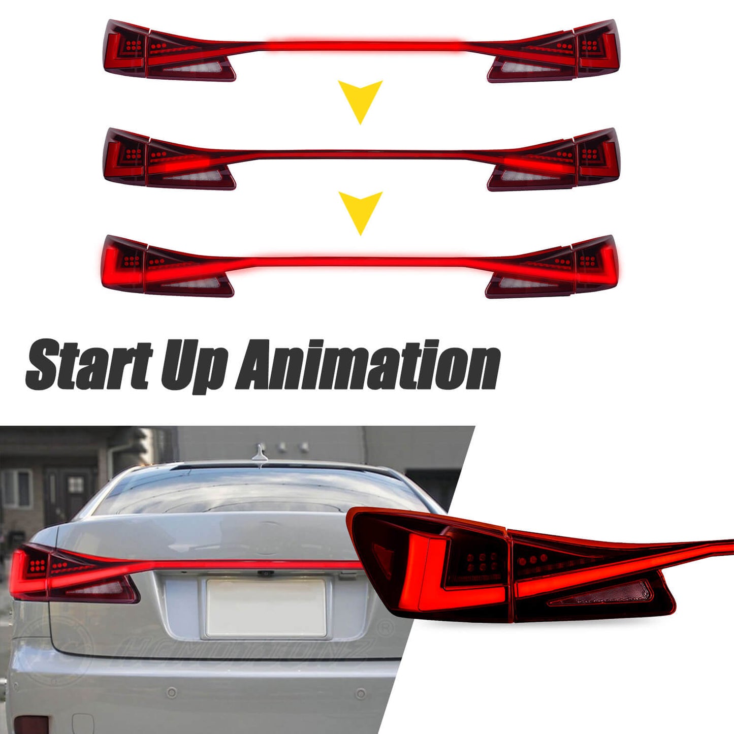 HCMOTION LED Tail Light For Lexus IS250 IS350 ISF 2006-2013