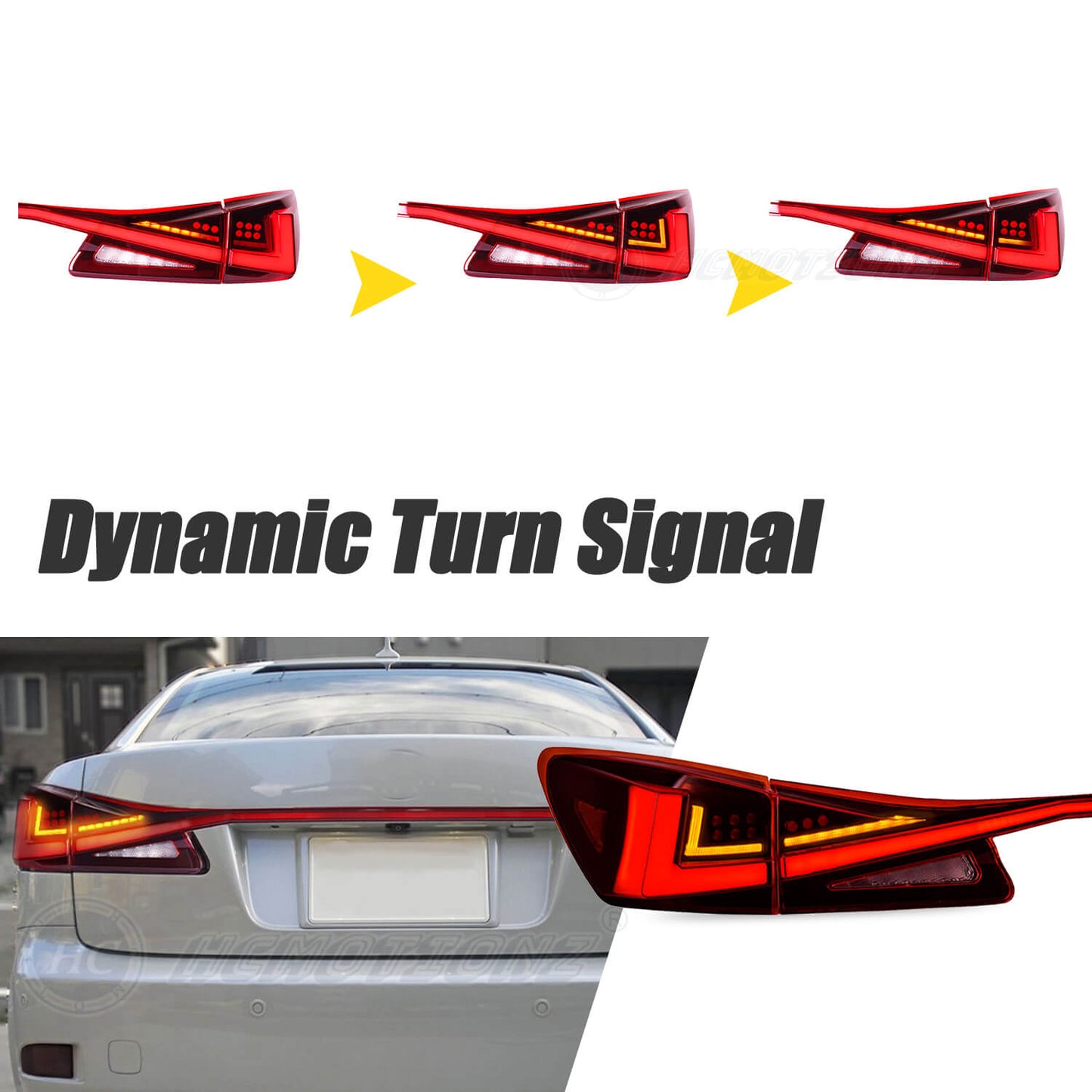 HCMOTION LED Tail Light For Lexus IS250 IS350 ISF 2006-2013