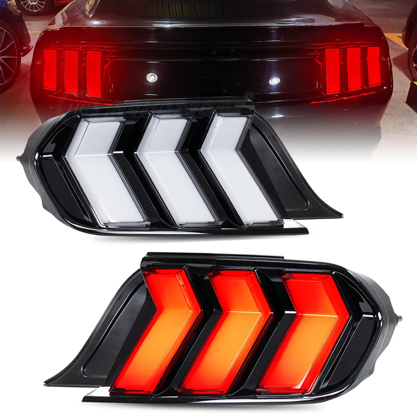 HCMOTIONZ LED Taillights for Ford Mustang 2015-2022 Rear Lamp
