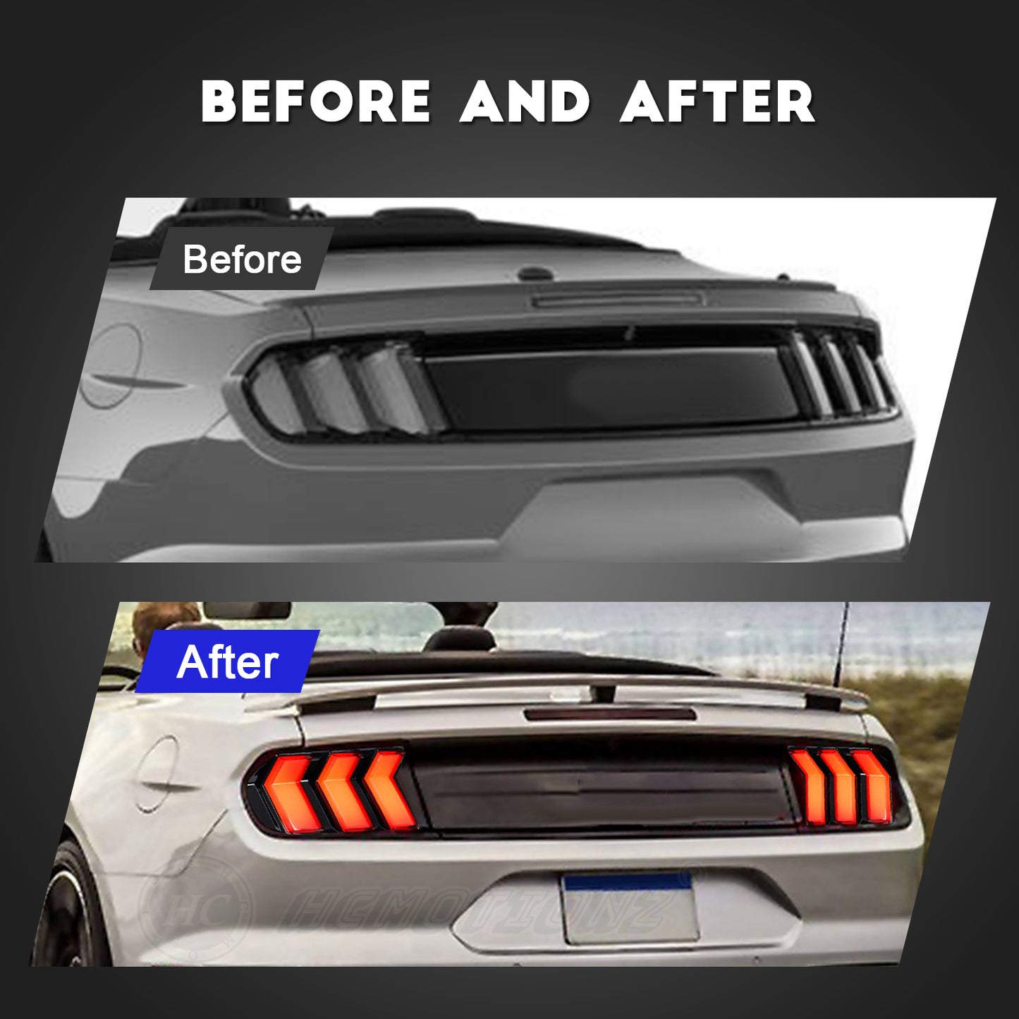 HCMOTIONZ LED Taillights for Ford Mustang 2015-2022 Rear Lamp