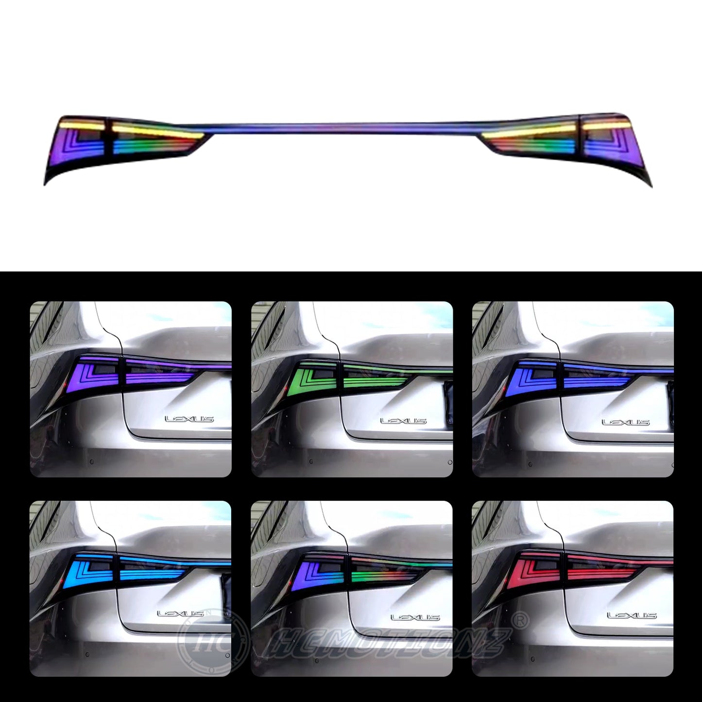 HCMOTION Lexus IS250 IS350 IS300h ISF 2014-2020 LED RGB Tail Lights