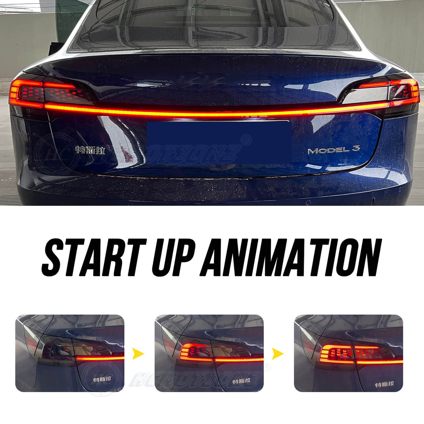HCMOTION LED Tail Lights For Tesla Model 3 Model Y
