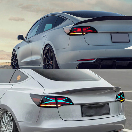 HCMOTION RGB LED Tail Lights For Tesla Model 3 Model Y