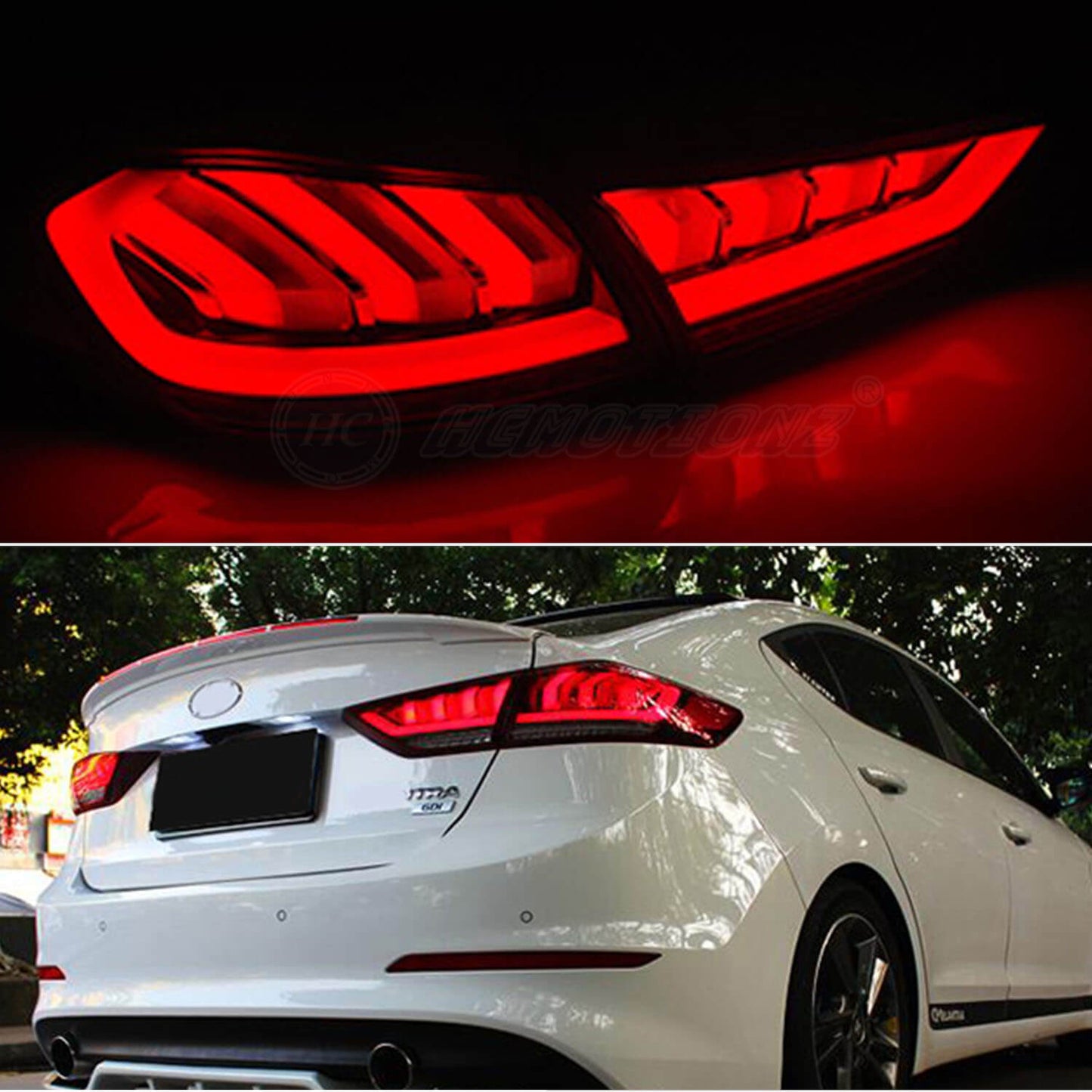 HCMOTION LED Tail Light For Hyundai Elantra 2016-2018