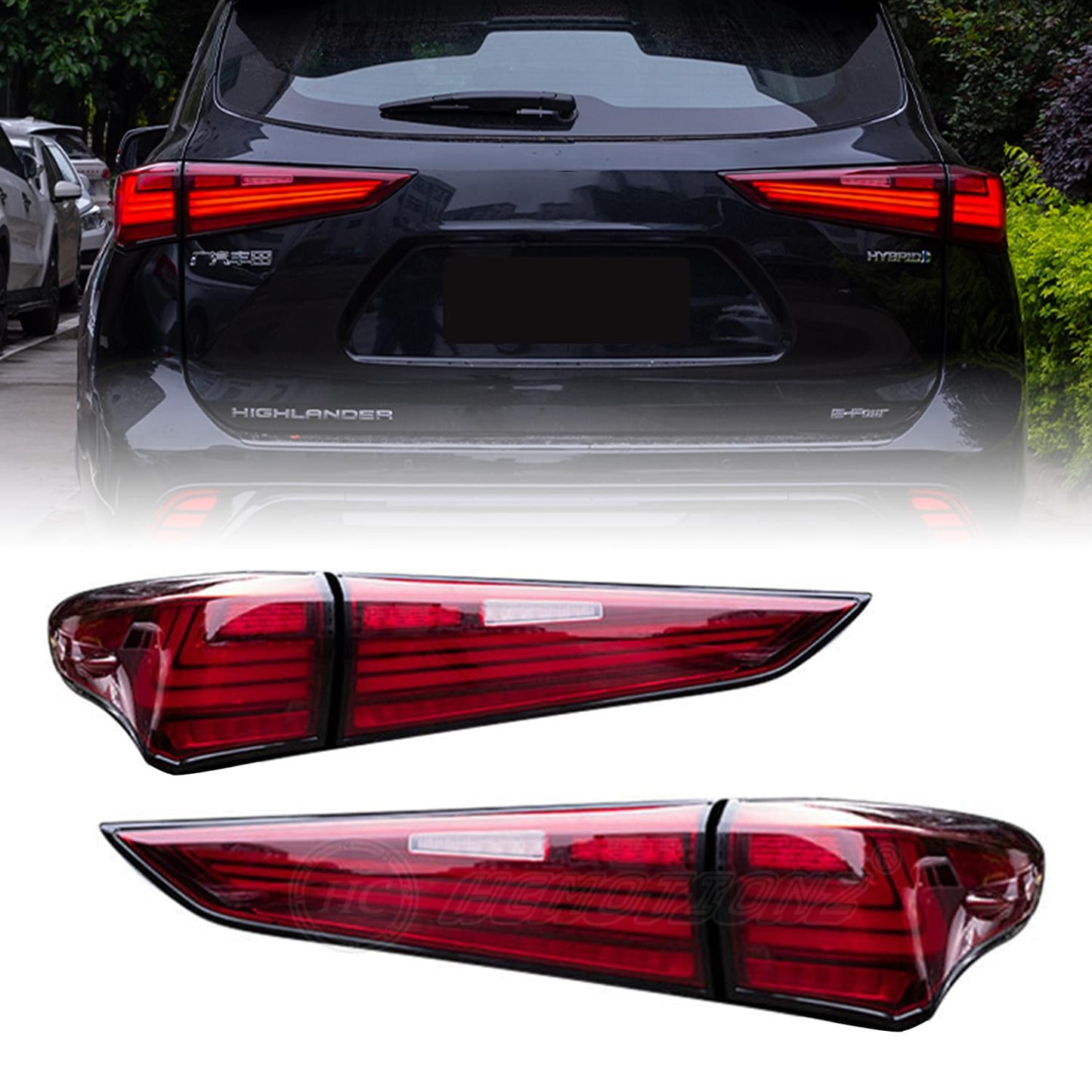 HCMOTION 4th Gen For Toyota Highlander 2020-2022 LED Tail Lights