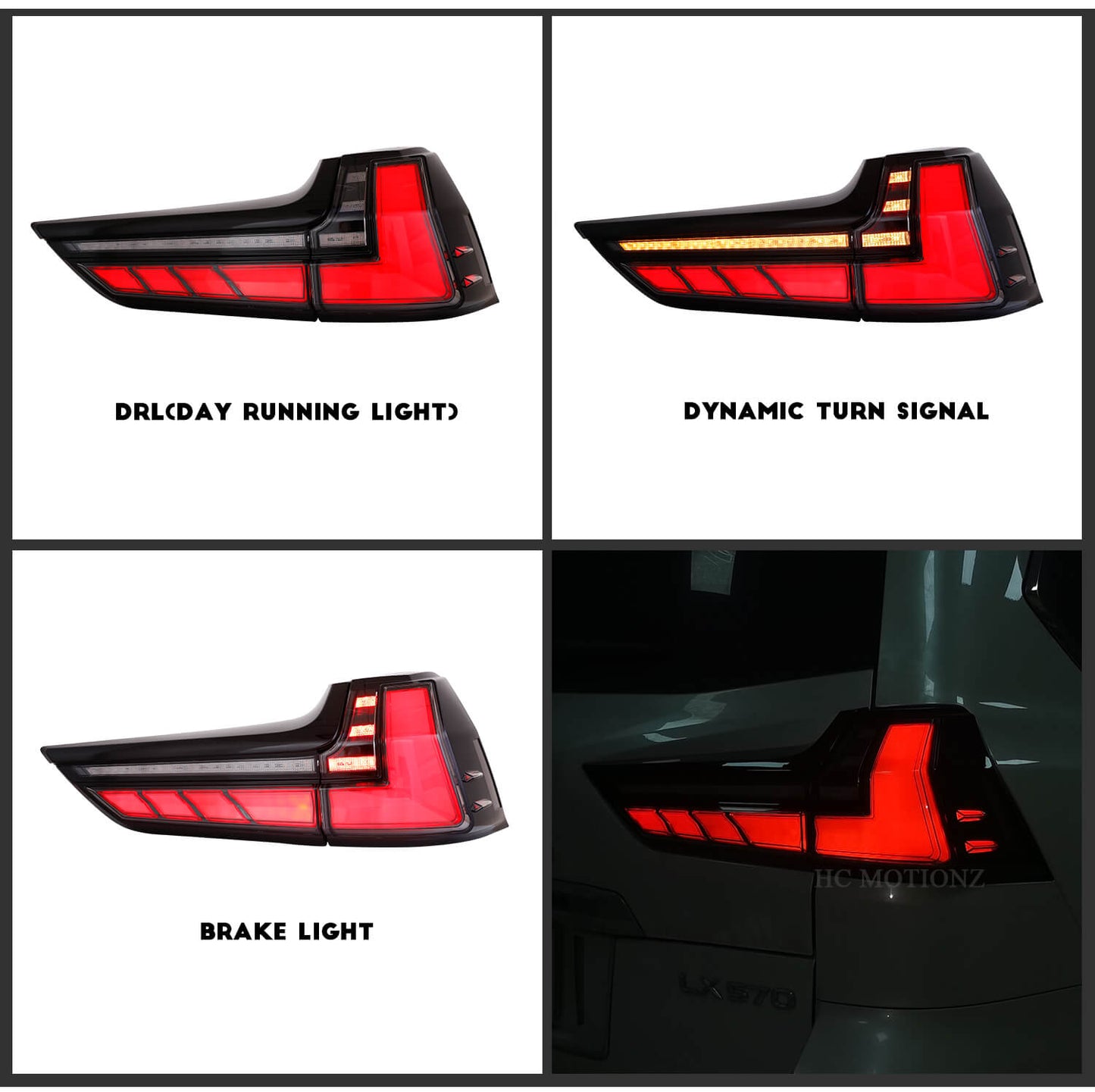 HCMOTION For LEXUS LX570 2016-2021 Tail Lights