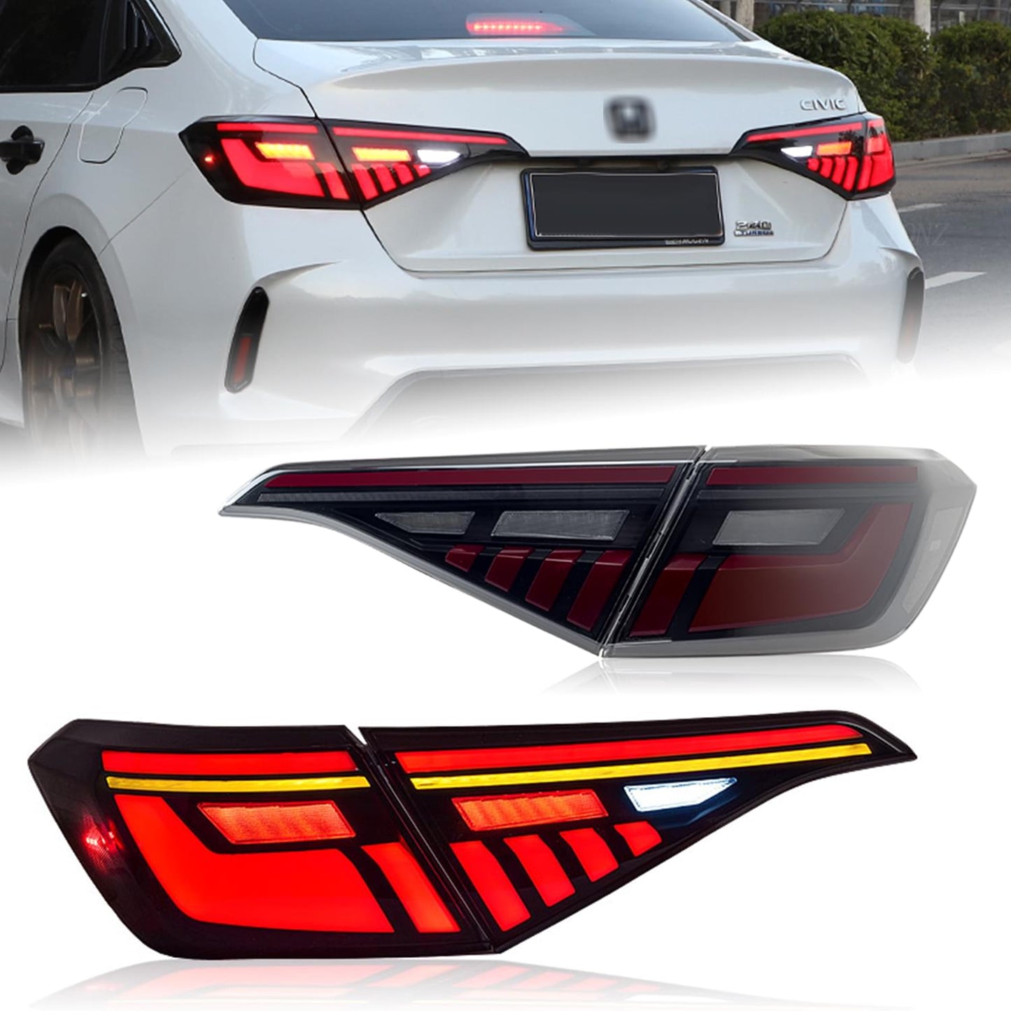 HCMOTION LED Tail Lights 11th Gen Honda Civc 2022 2023 Sedan