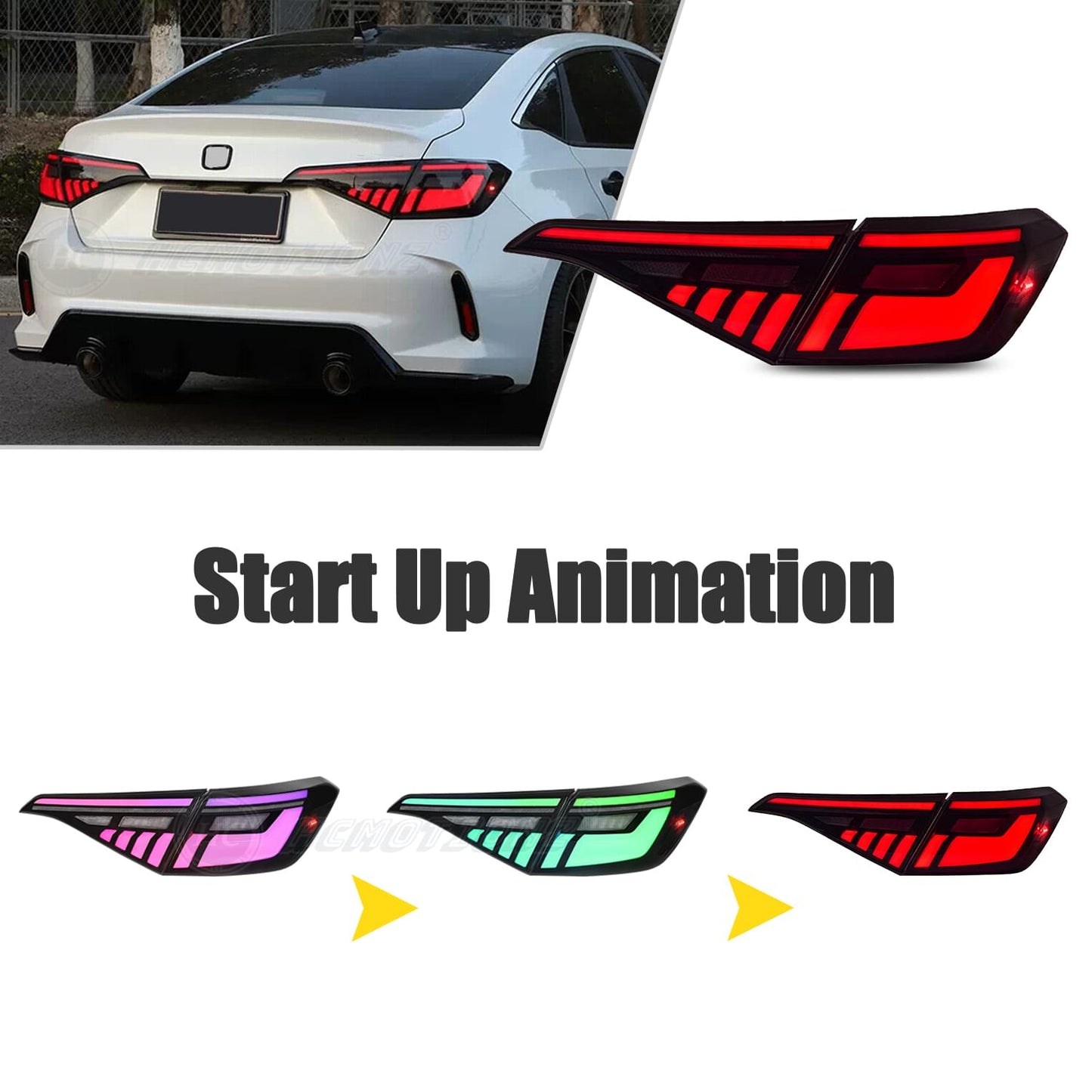 HCMOTION Honda Civic 2022 2023 RGB Tail Lights