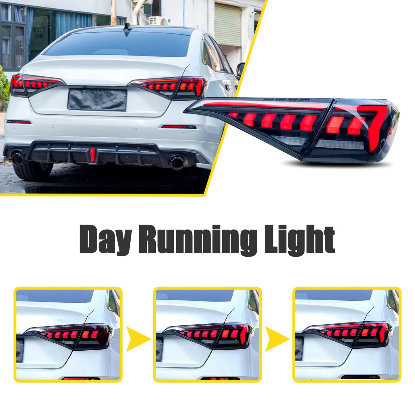 HCMOTION 11th Gen Honda Civic 2022 2023 Sedan Tail Lights
