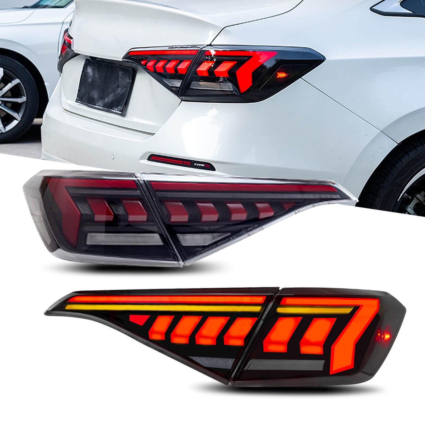 HCMOTION 11th Gen Honda Civic 2022 2023 Sedan Tail Lights