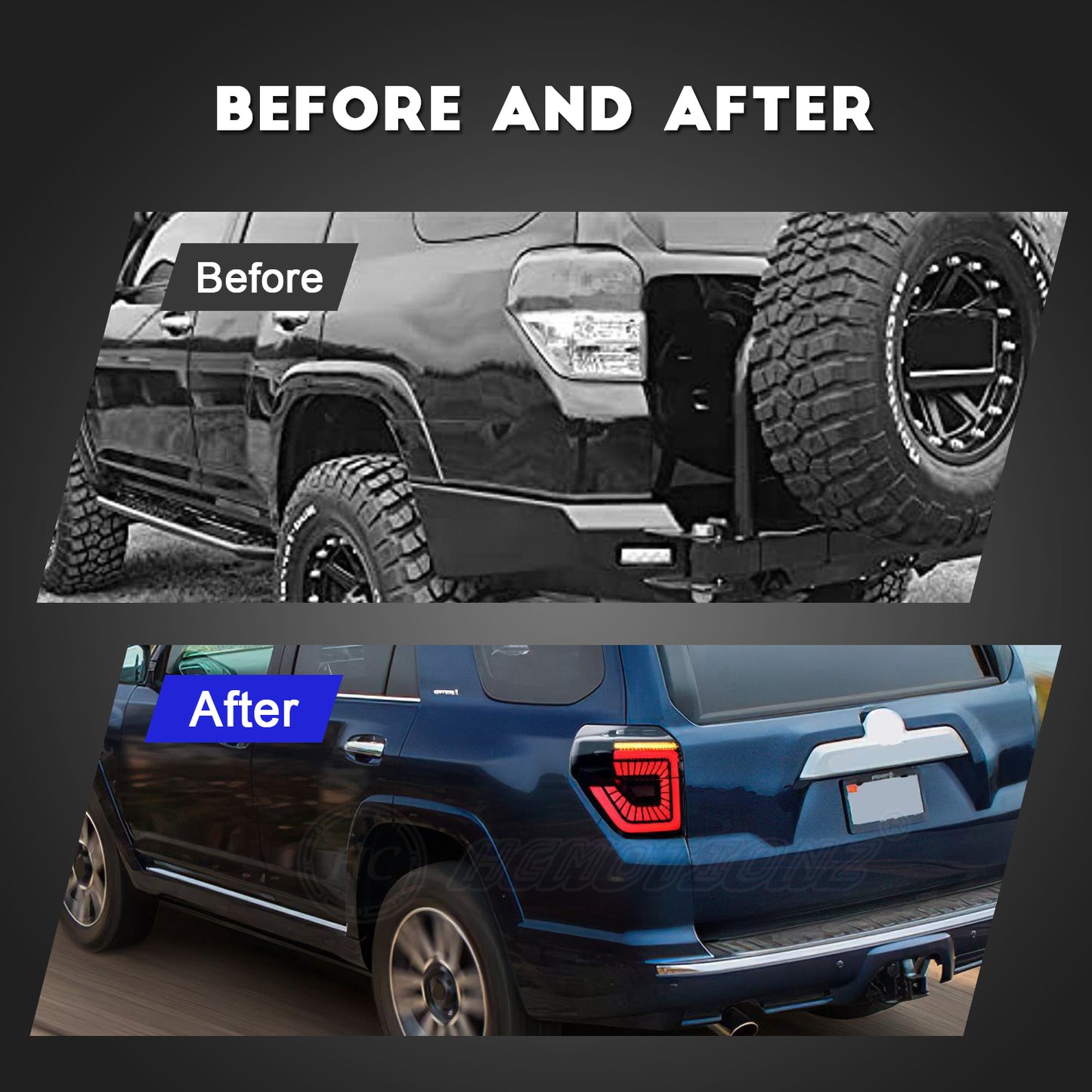 HCMOTION LED Tail Lights for Toyota 4Runner 2010-2023 SR5 TRD Off Road Lmited
