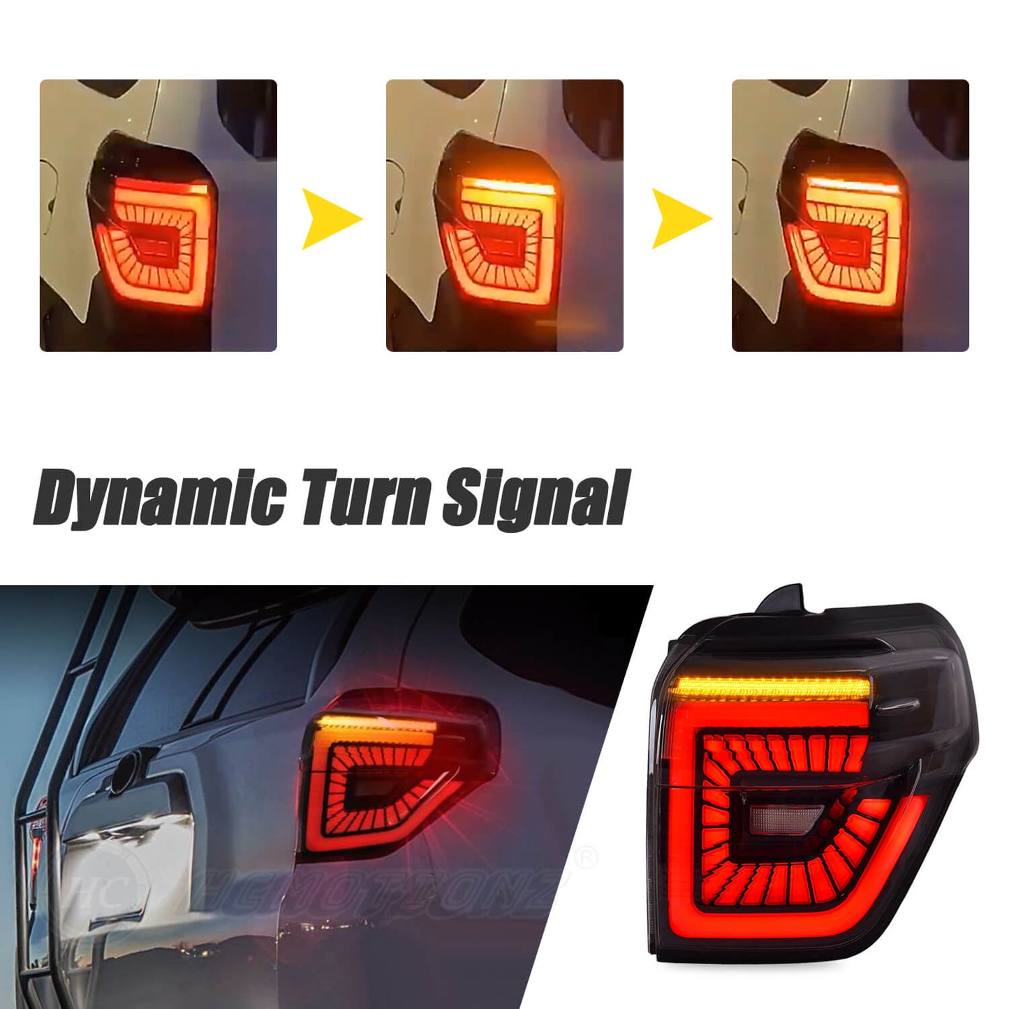 HCMOTION LED Tail Lights for Toyota 4Runner 2010-2023 SR5 TRD Off Road Lmited