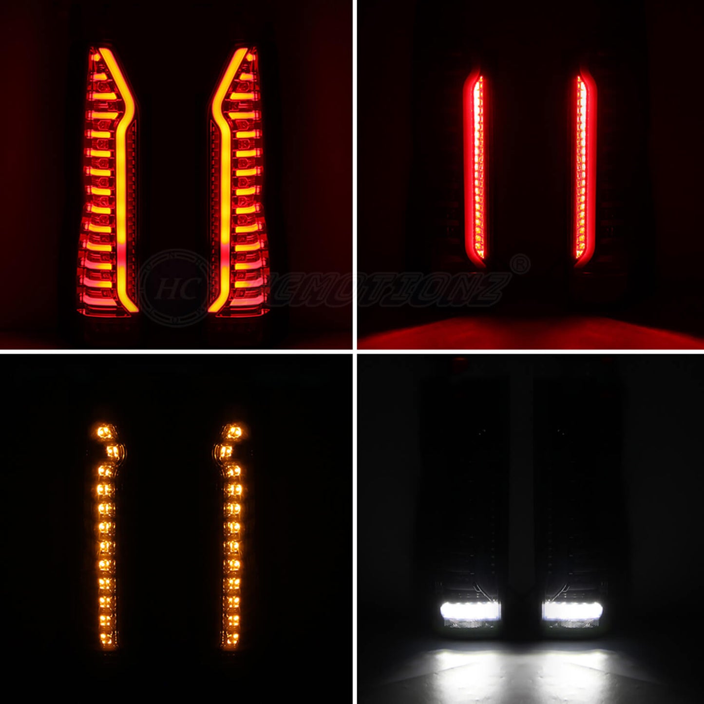 HCMOTION LED Tail Lights For Toyota Hiace 6th H300 2019-2023 Sequential with Animation DRL