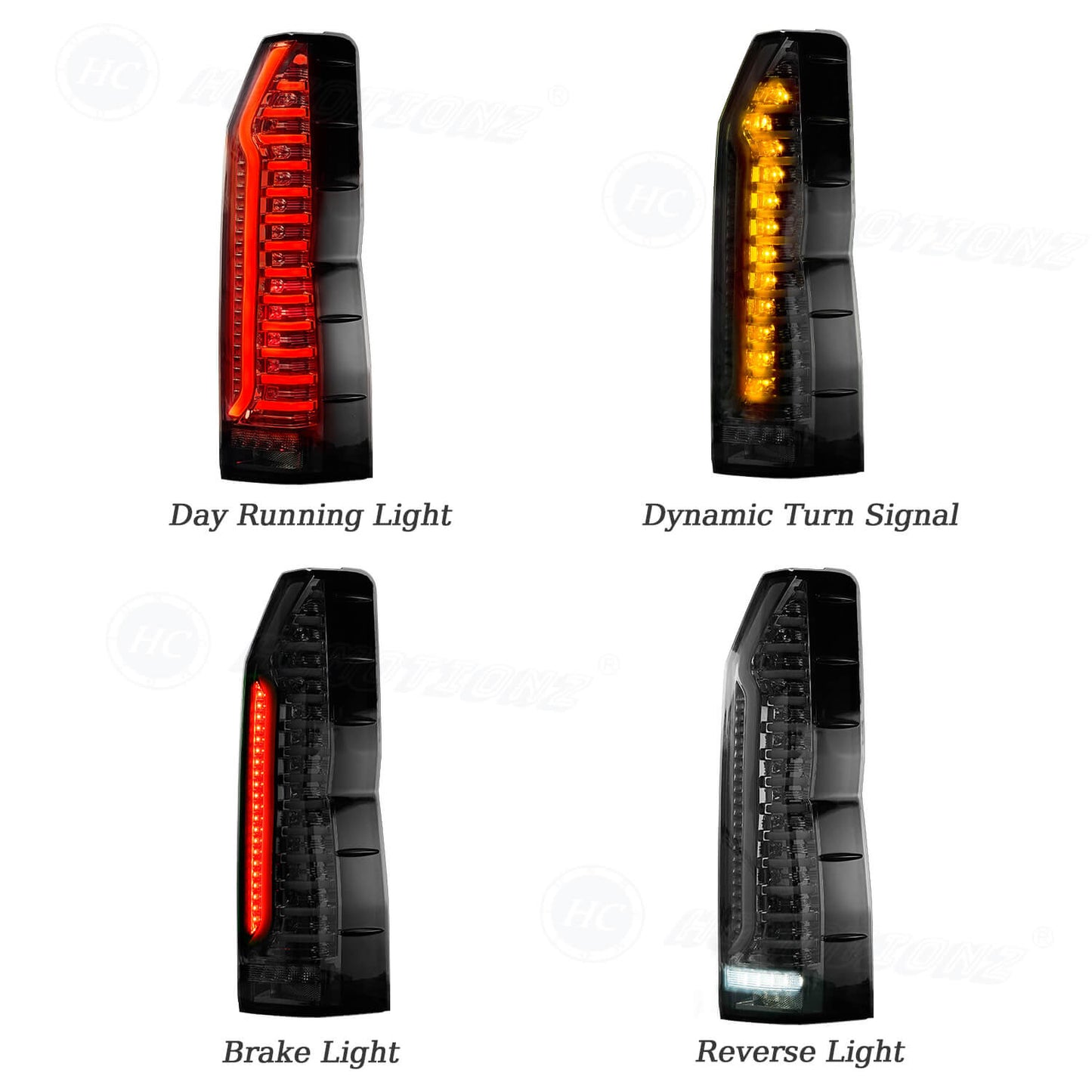 HCMOTION LED Tail Lights For Toyota Hiace 6th H300 2019-2023 Sequential with Animation DRL