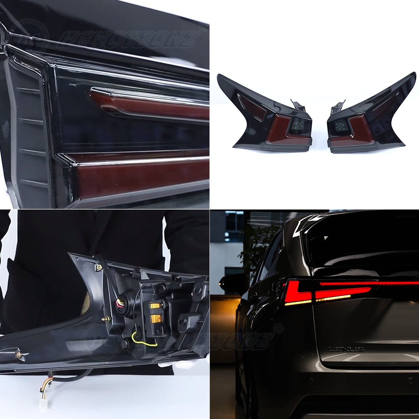 HCMOTIONZ for Lexus NX200 NX300 LED Tail Lights And intermediate lamp 2014-2022
