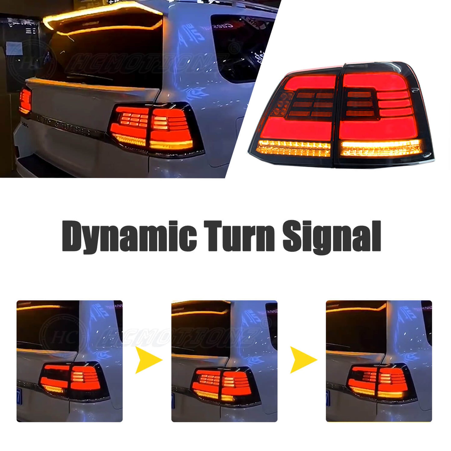 HCMOTION LED Tail Lamps For Toyota Land Cruiser 2008-2015