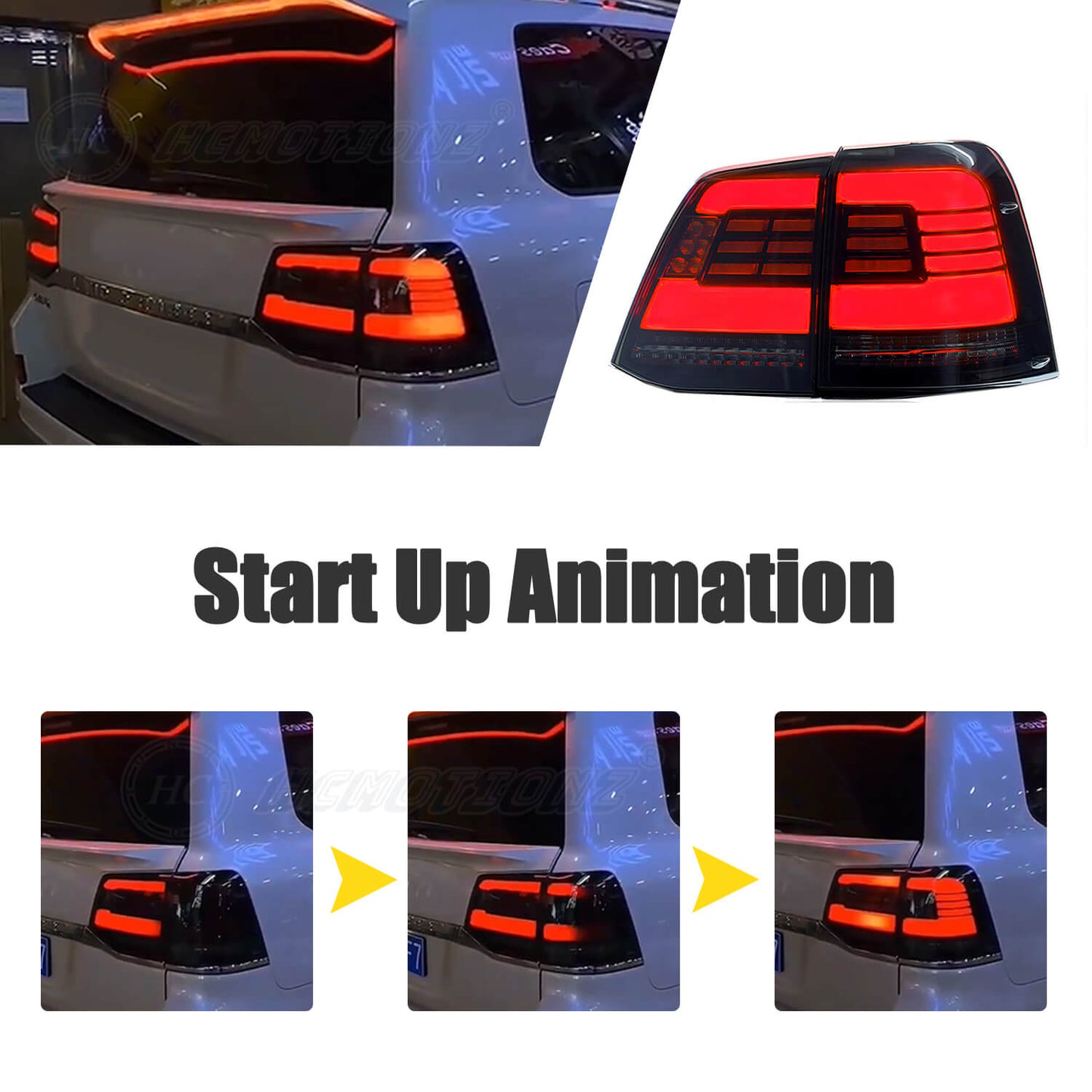 HCMOTION LED Tail Lamps For Toyota Land Cruiser 2008-2015