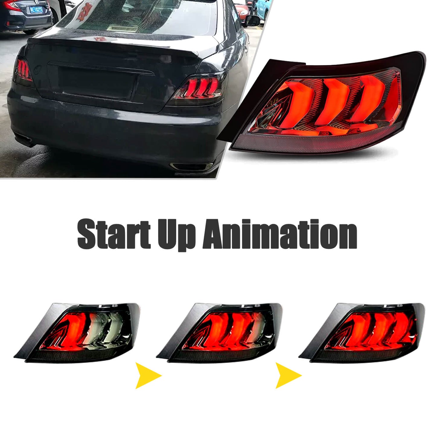 HCMOTION LED Taillights 2004-2009 For Toyota Mark X /Reiz